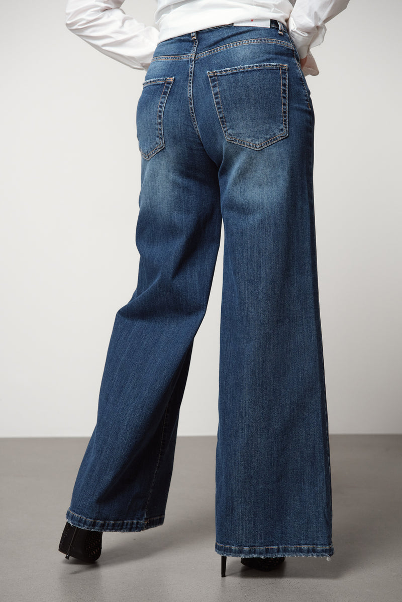 Wide-Leg High-Rise Jeans