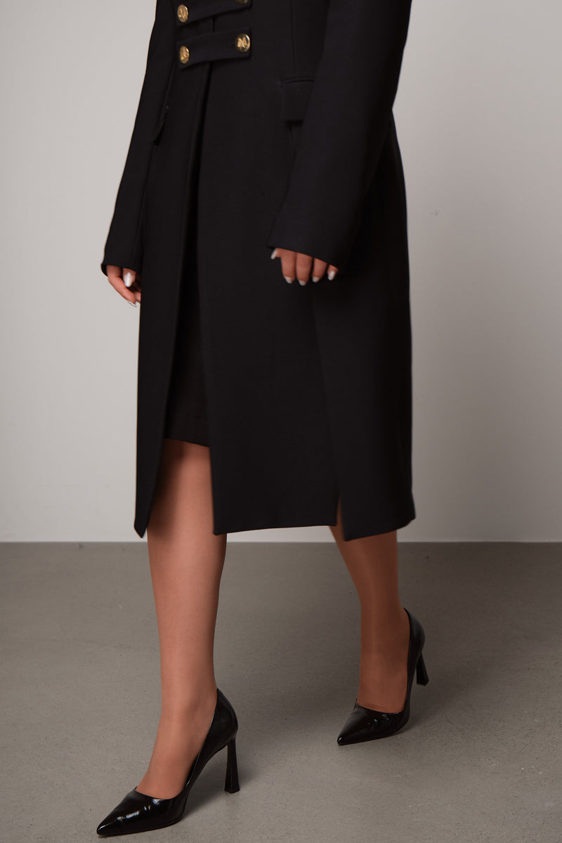 Double-Breasted Structured Coat