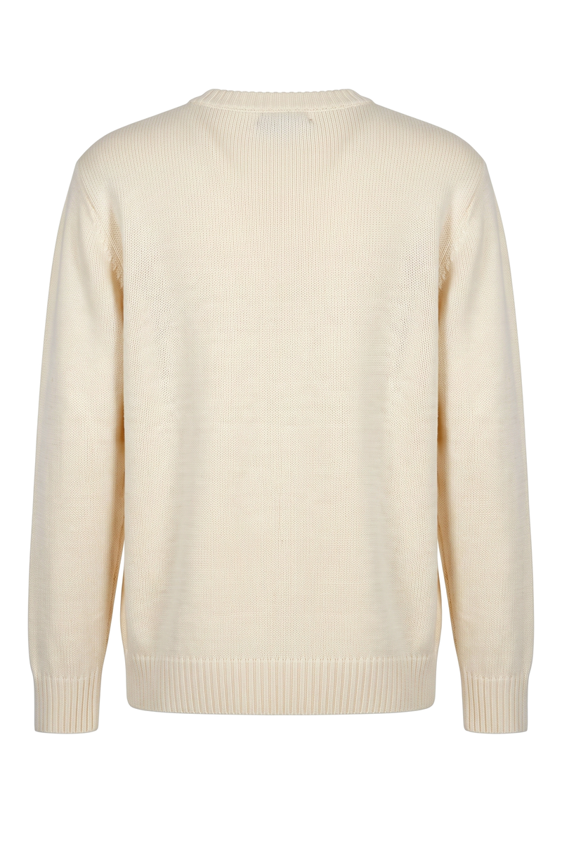 Vintage-Style Graphic Knit Sweater