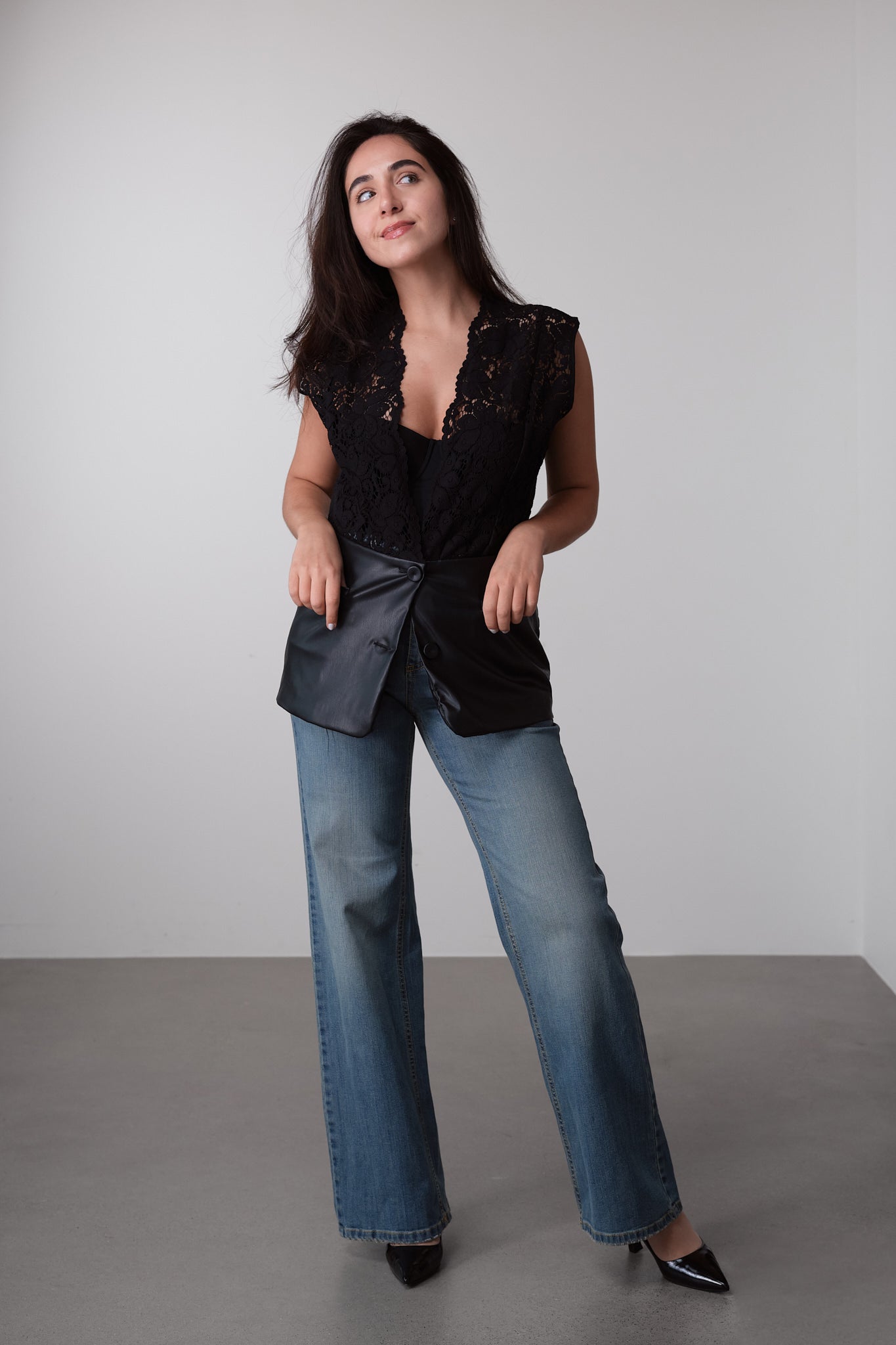 Light Blue High-Waisted Wide Leg Jeans