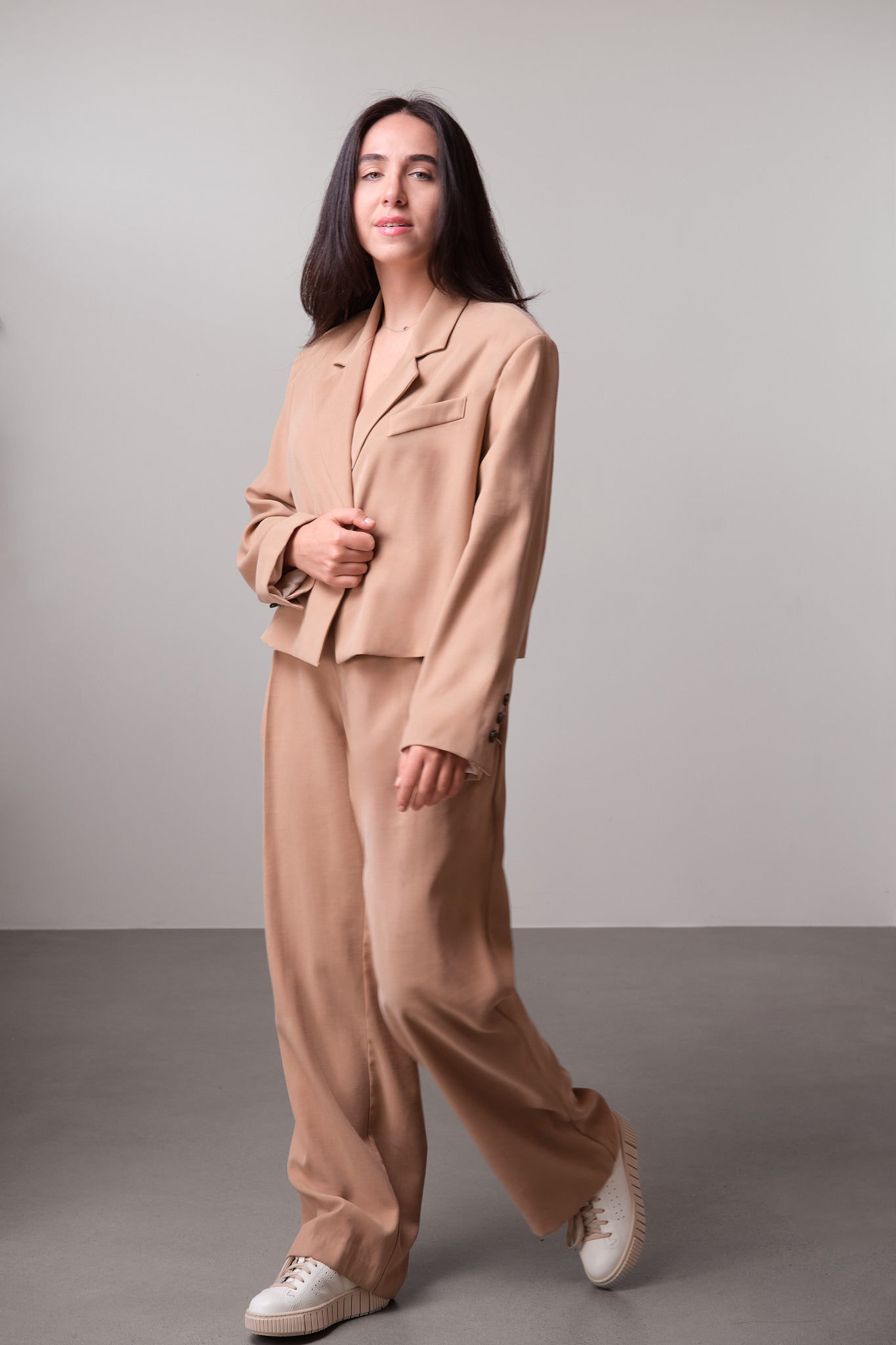 Contrast Waistband Trousers