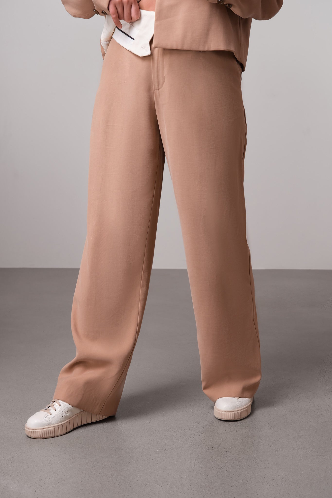 Contrast Waistband Trousers