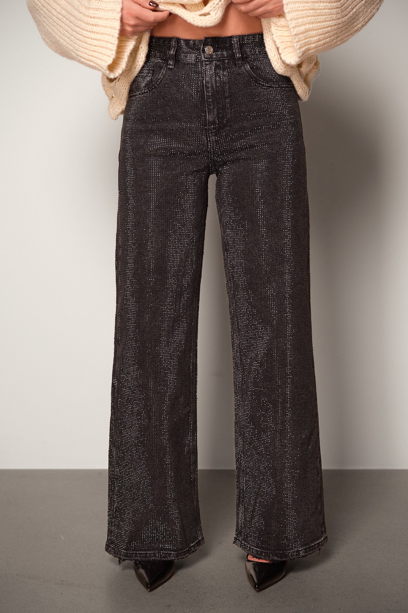 Strass Wide-Leg Jeans