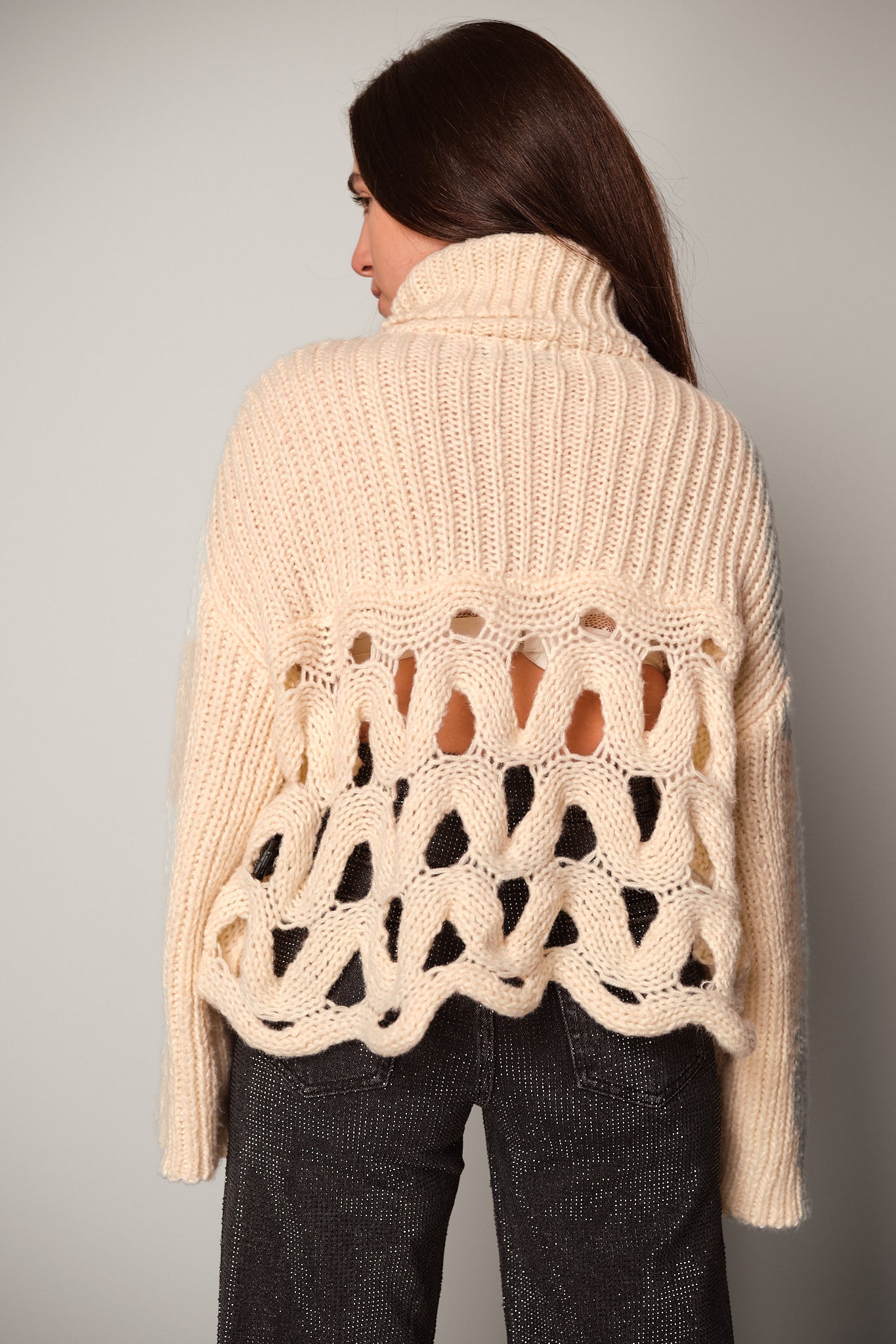 Chunky Cut-Out Knit Sweater