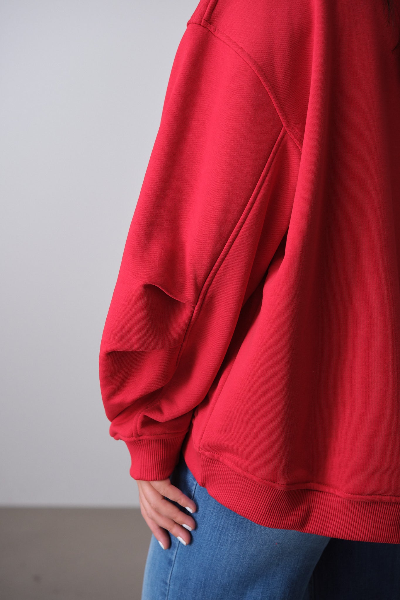 Red Paris-Inspired Statement Sweatshirt