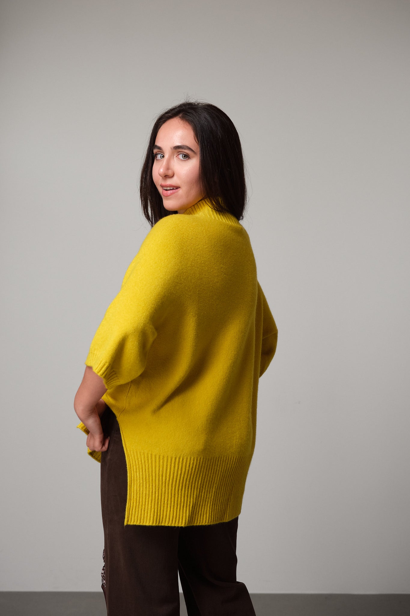 Mustard Funnel Neck Sweater