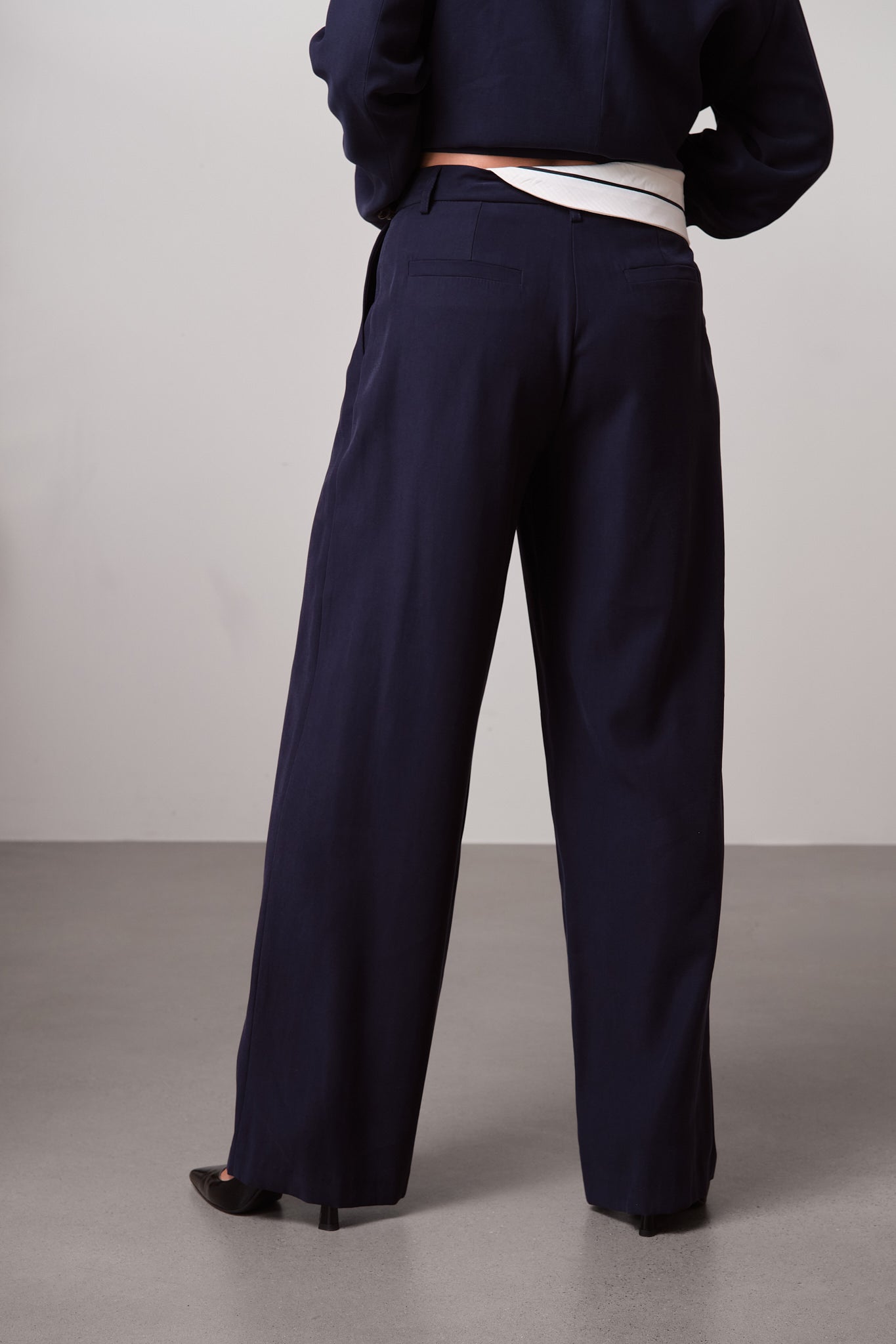 Contrast Waistband Trousers