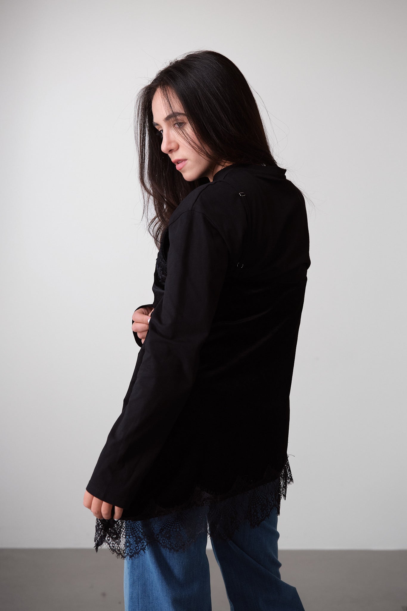 Layered Lace Tank & Long-Sleeve Top Set