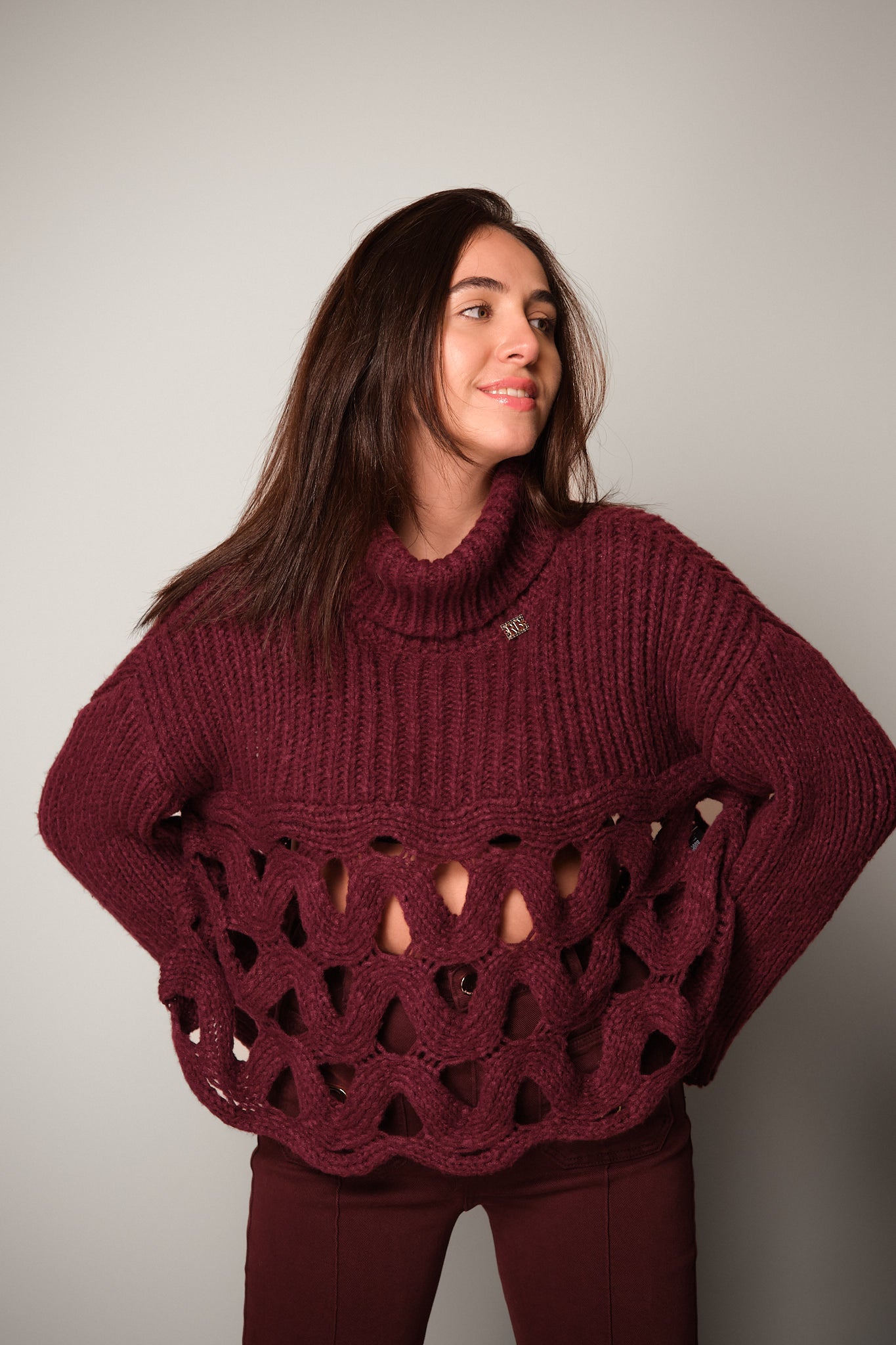 Chunky Cut-Out Knit Sweater