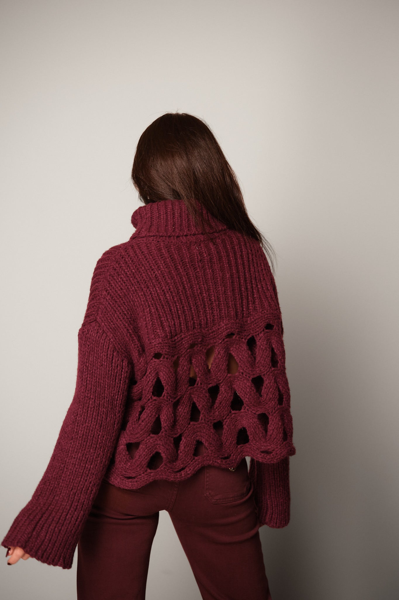 Chunky Cut-Out Knit Sweater