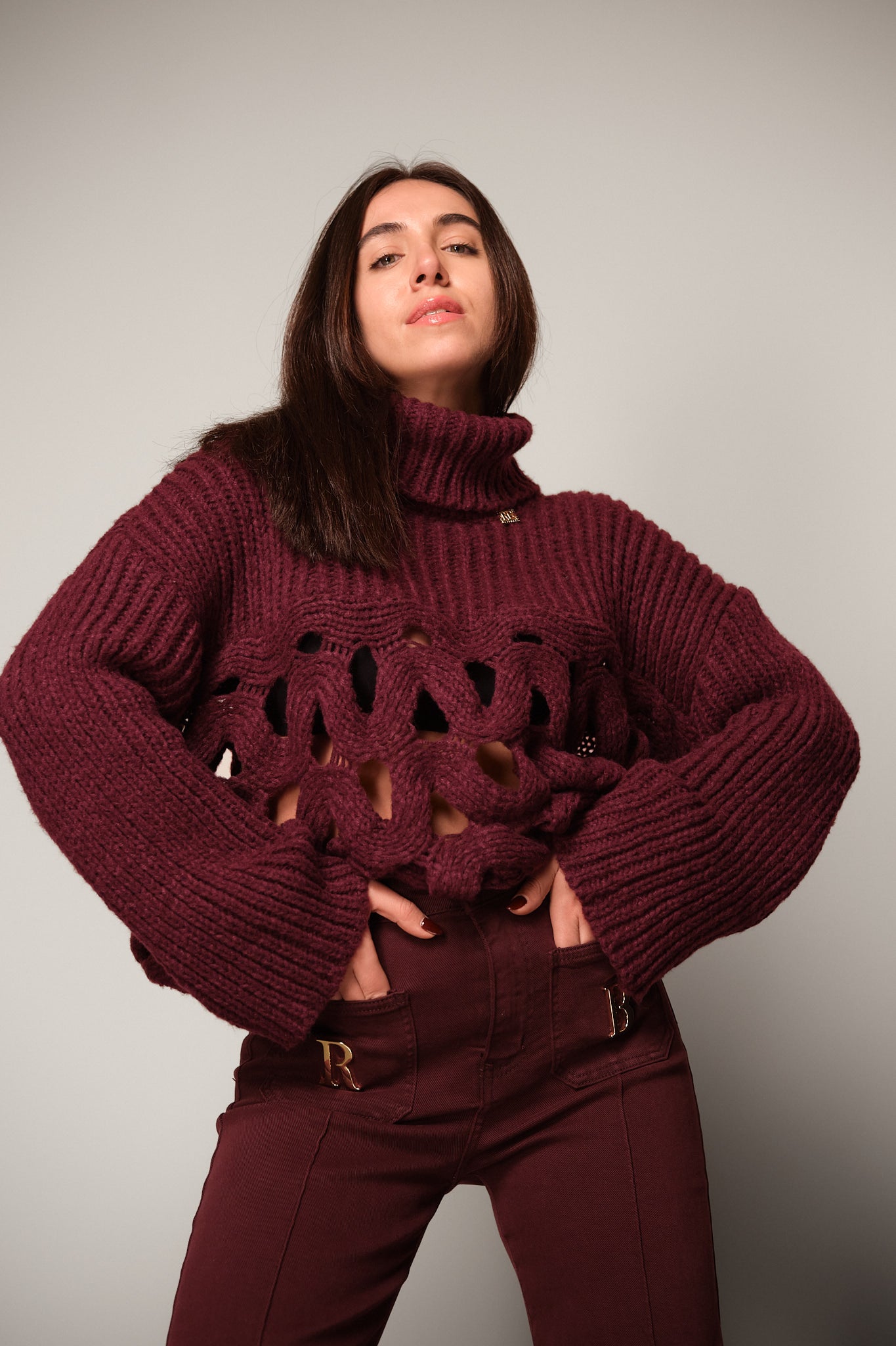 Chunky Cut-Out Knit Sweater