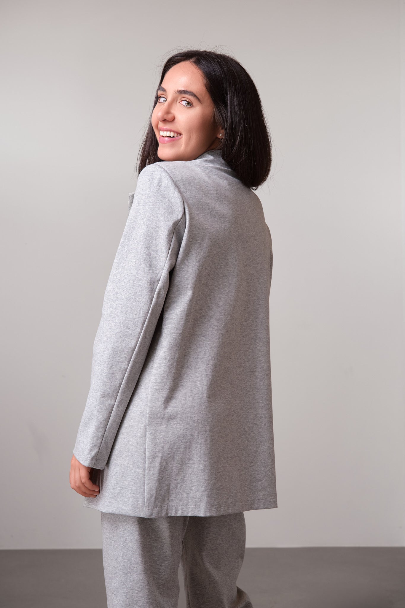 Light Grey Two-Button Blazer
