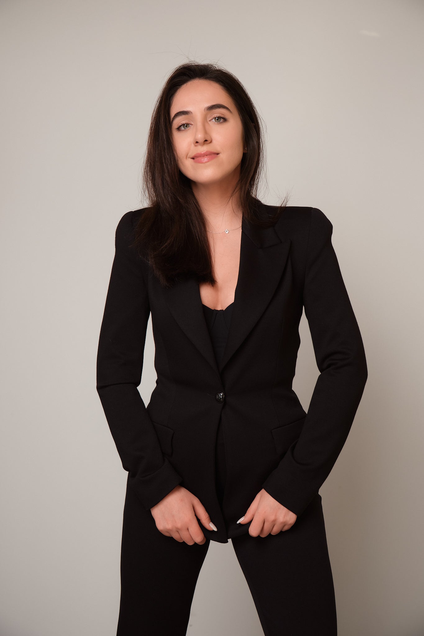 Black Corset-Back Blazer