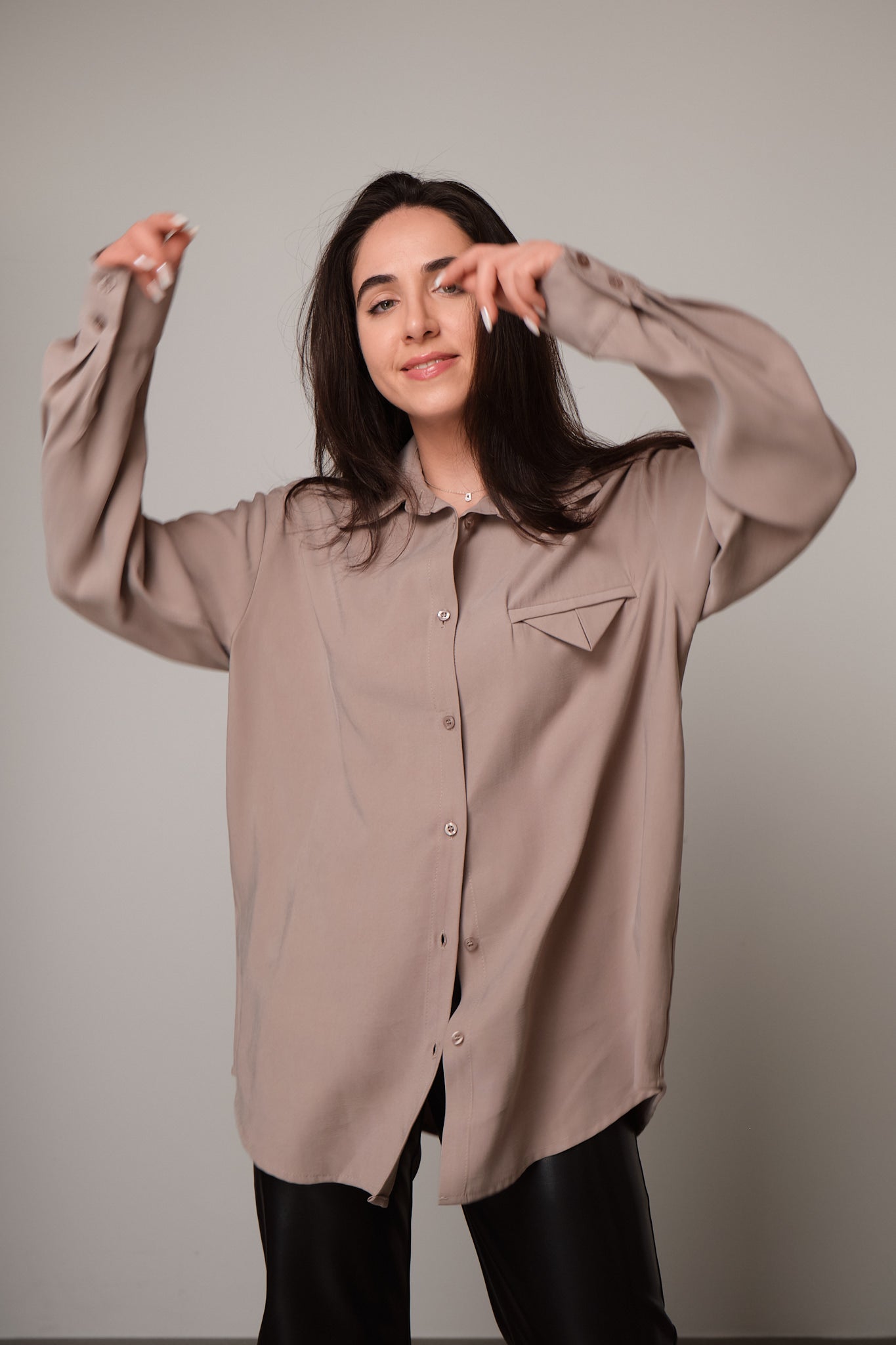 Oversized Button-Down Shirt