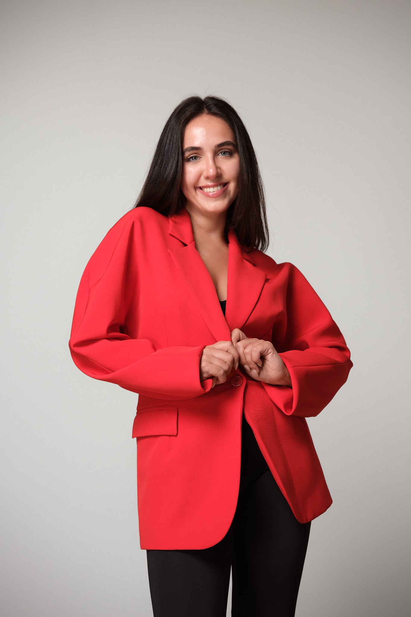 Red Hourglass Blazer