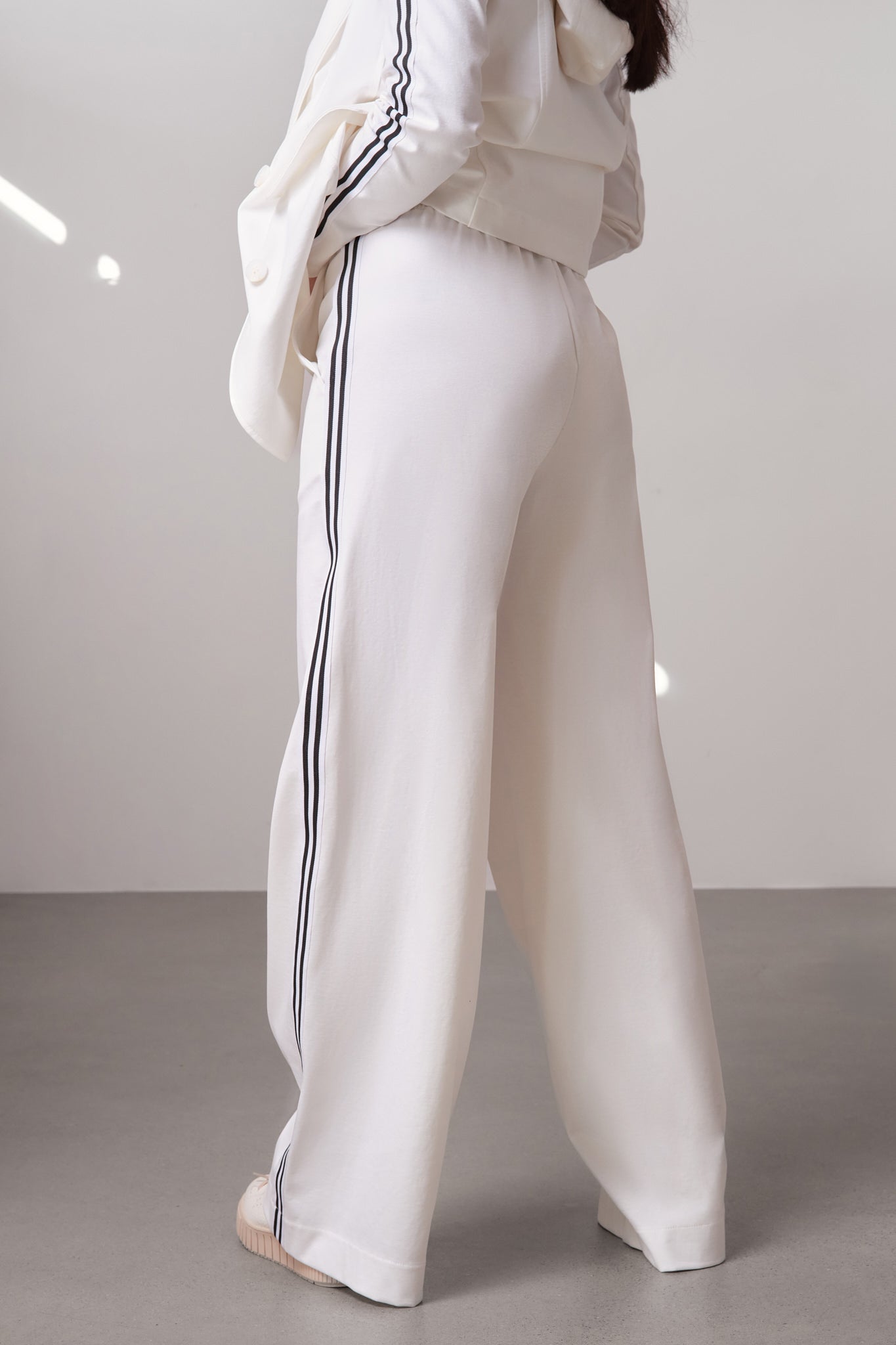Double-Breasted Blazer and Wide-Leg Trousers Set