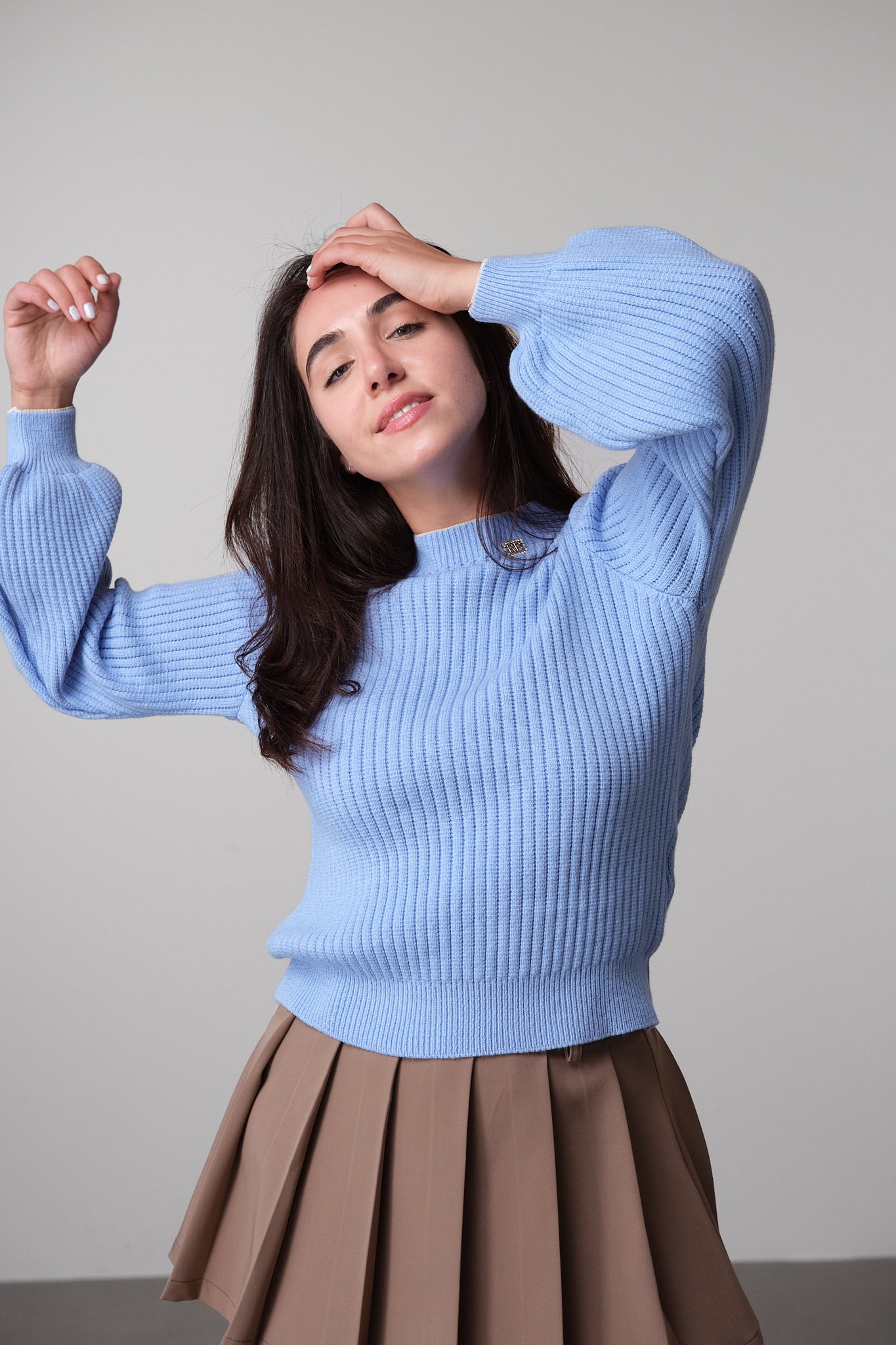 Textured Rib-Knit Sweater