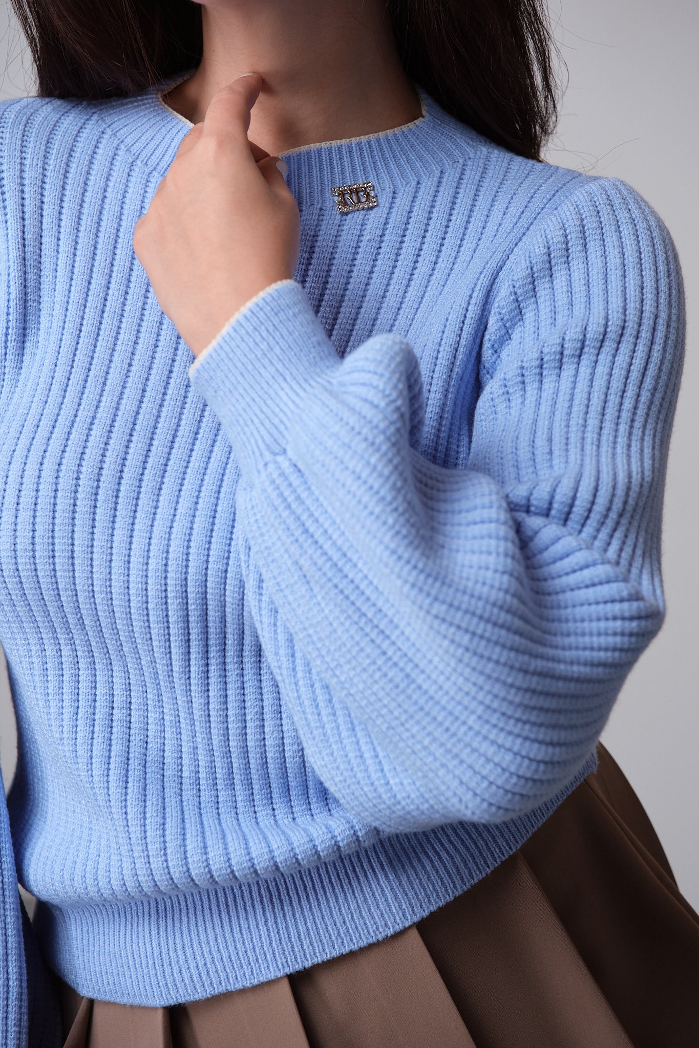 Textured Rib-Knit Sweater