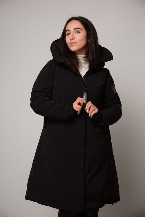 Adjustable-Waist Puffer Coat