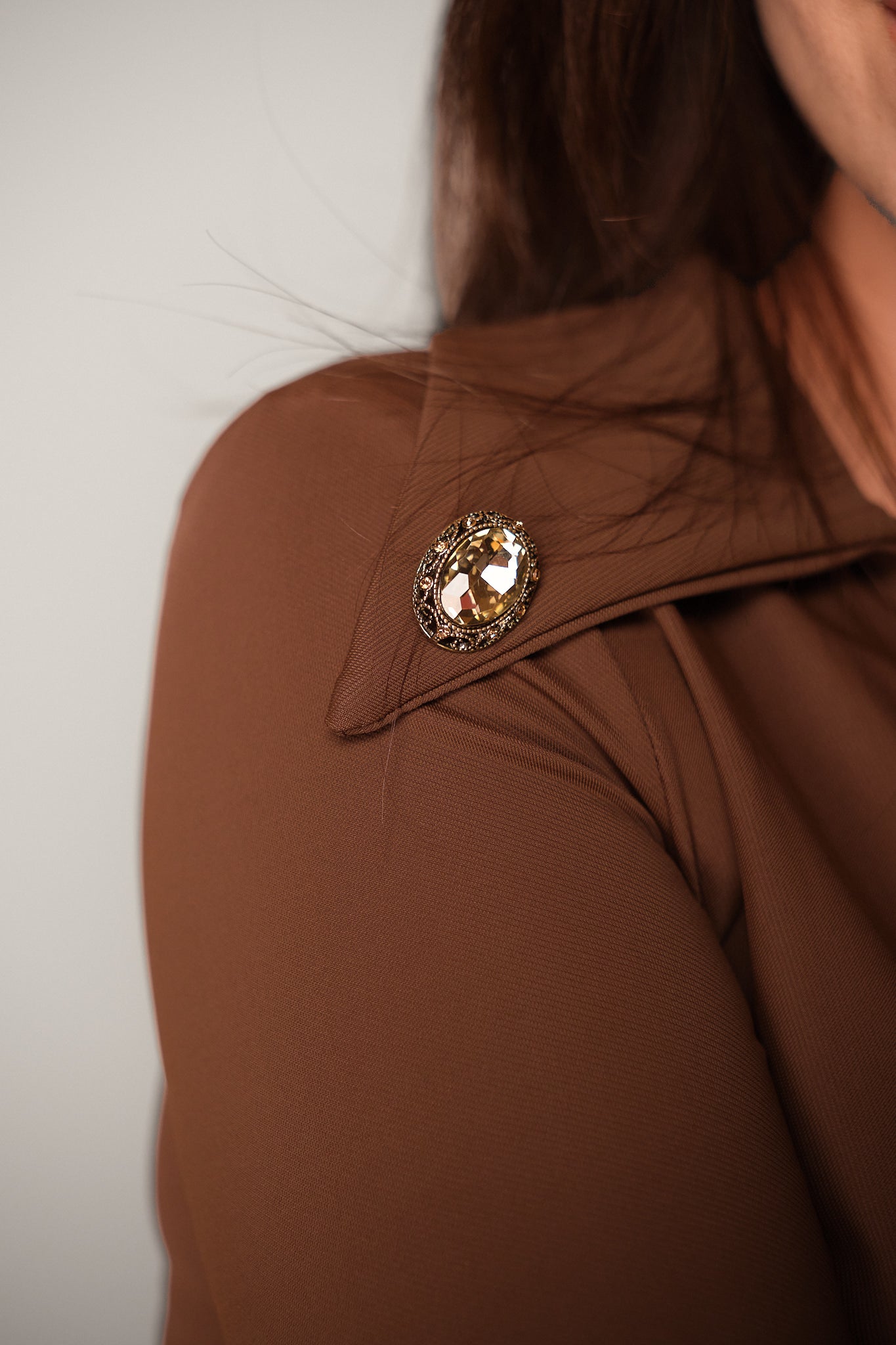 Ruched Long-Sleeve Maxi Dress