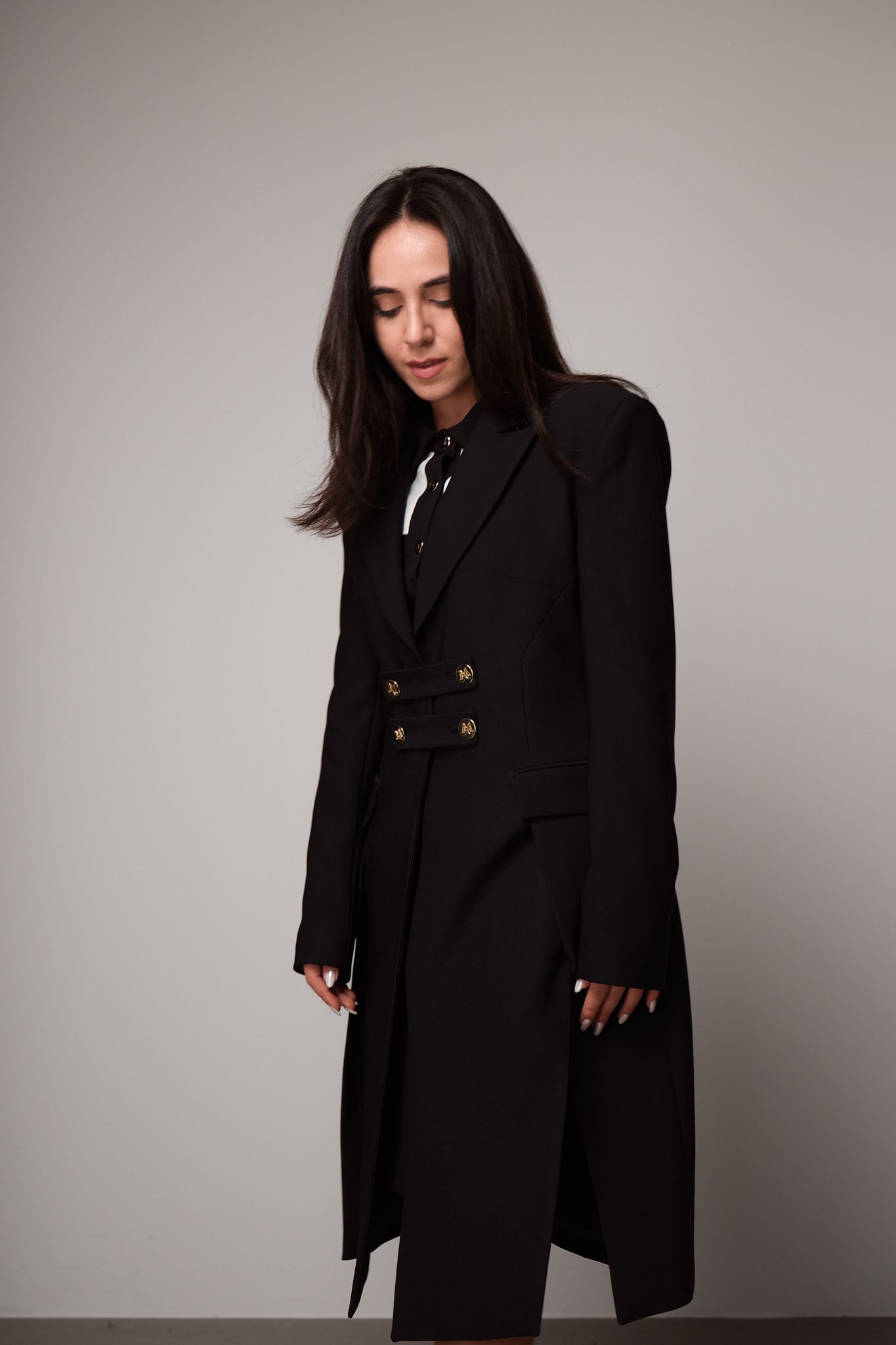 Double-Breasted Structured Coat