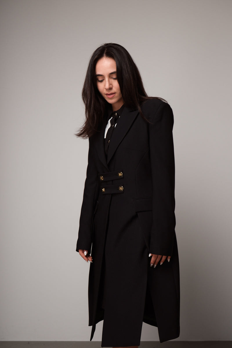 Double-Breasted Structured Coat