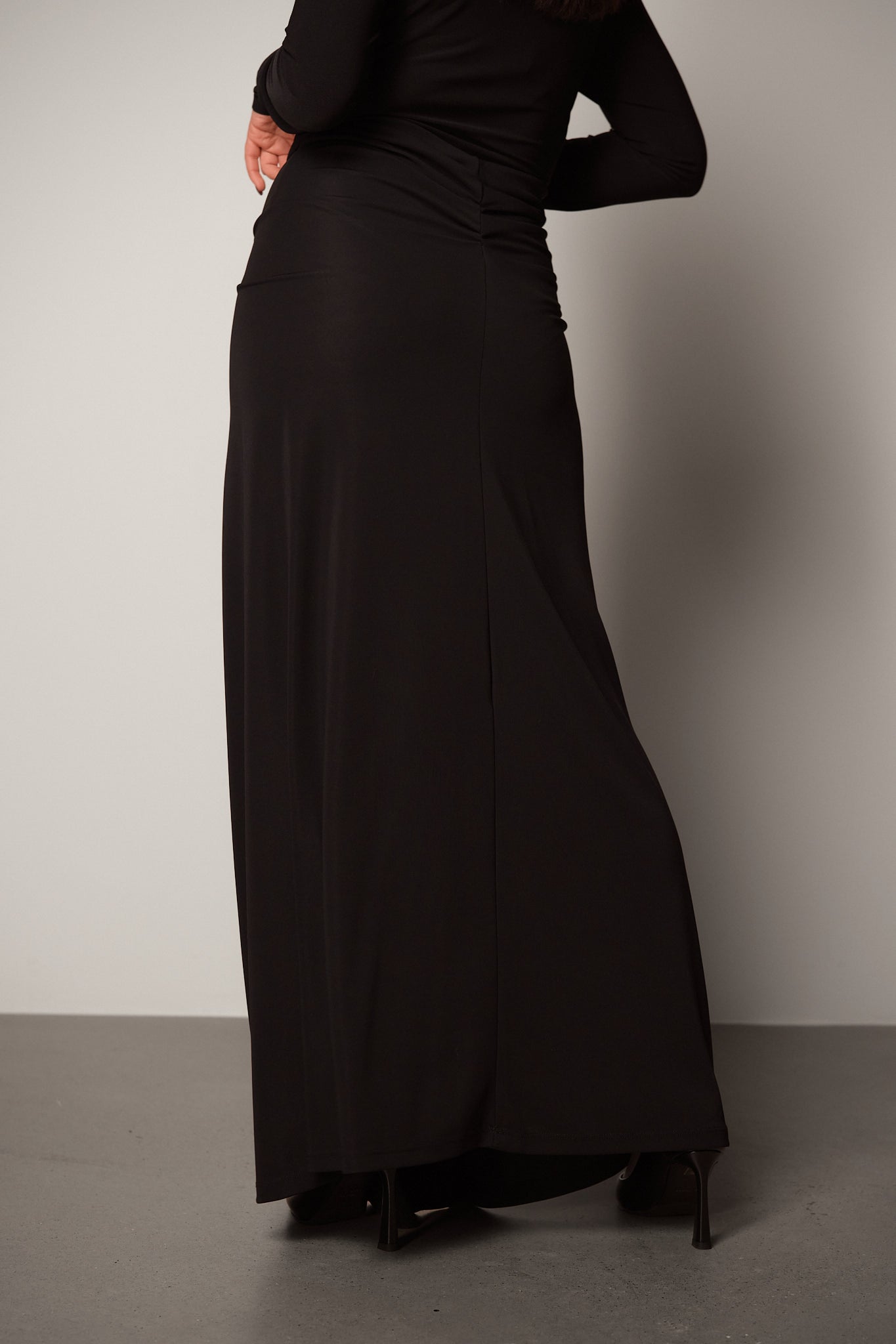 Draped Maxi Skirt