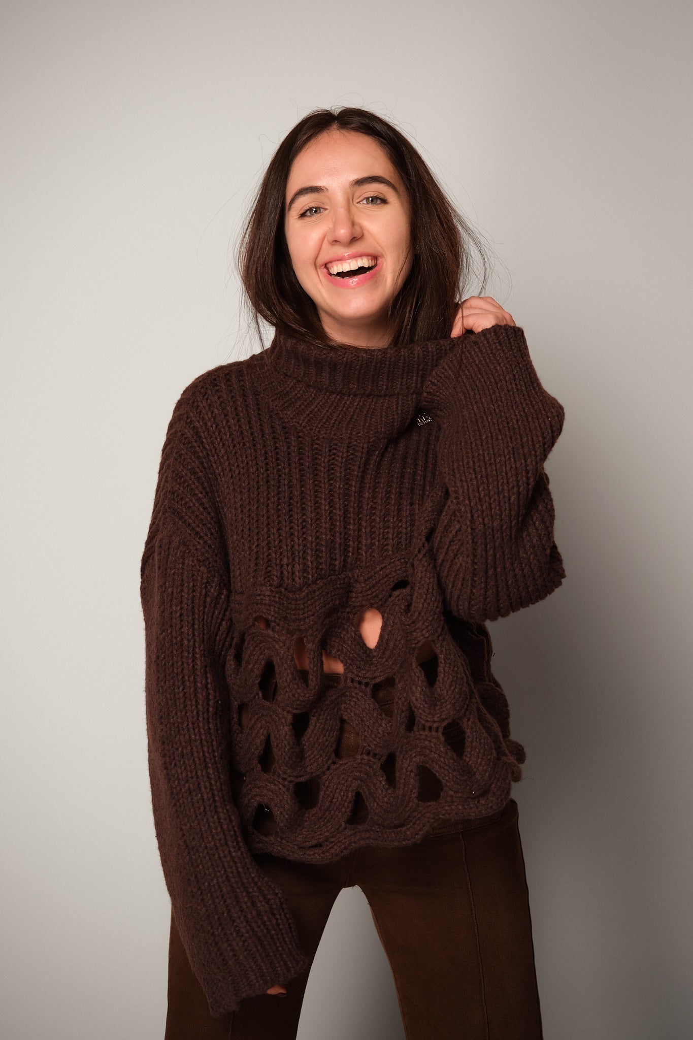 Chunky Cut-Out Knit Sweater