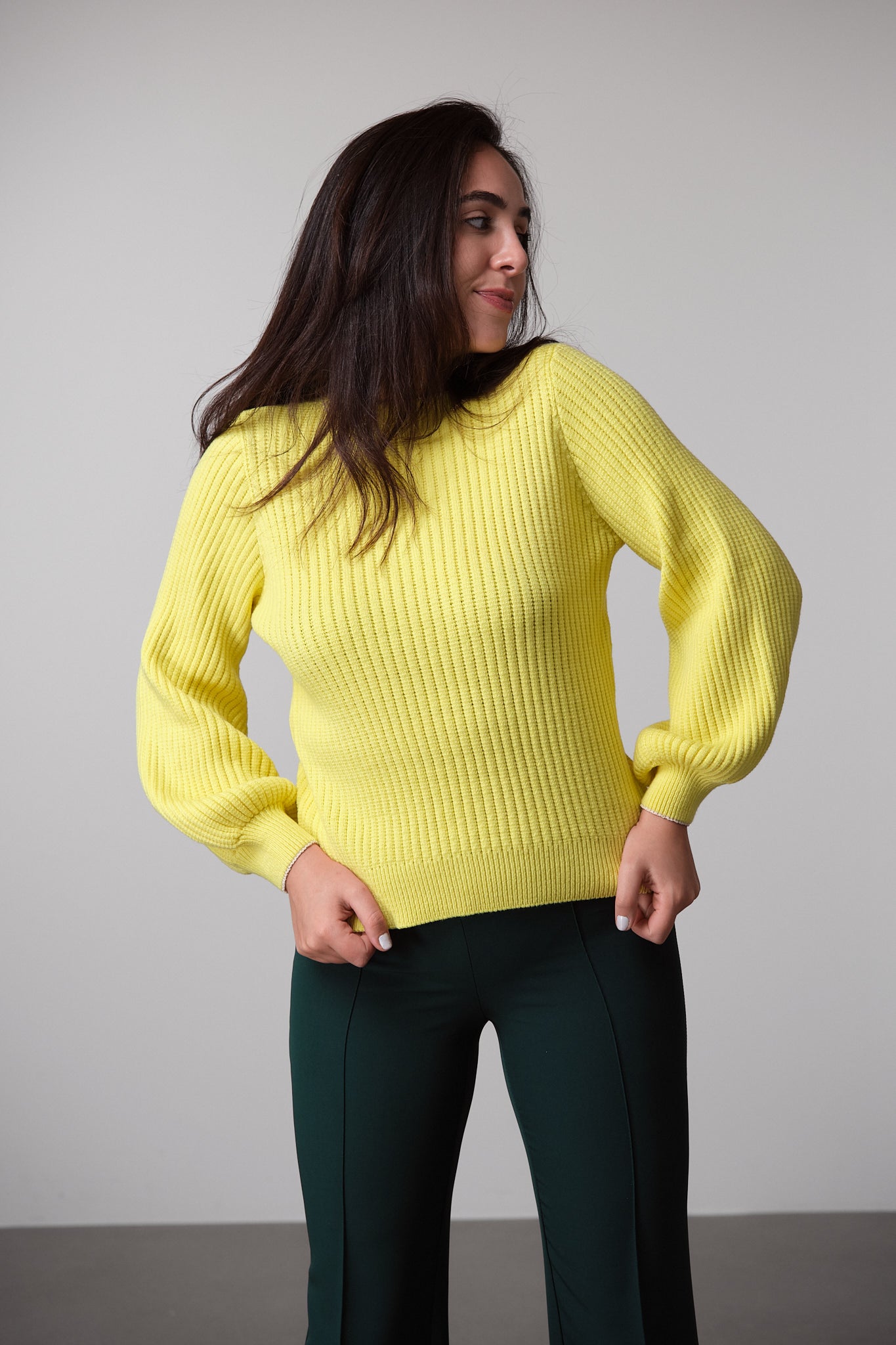 Textured Rib-Knit Sweater