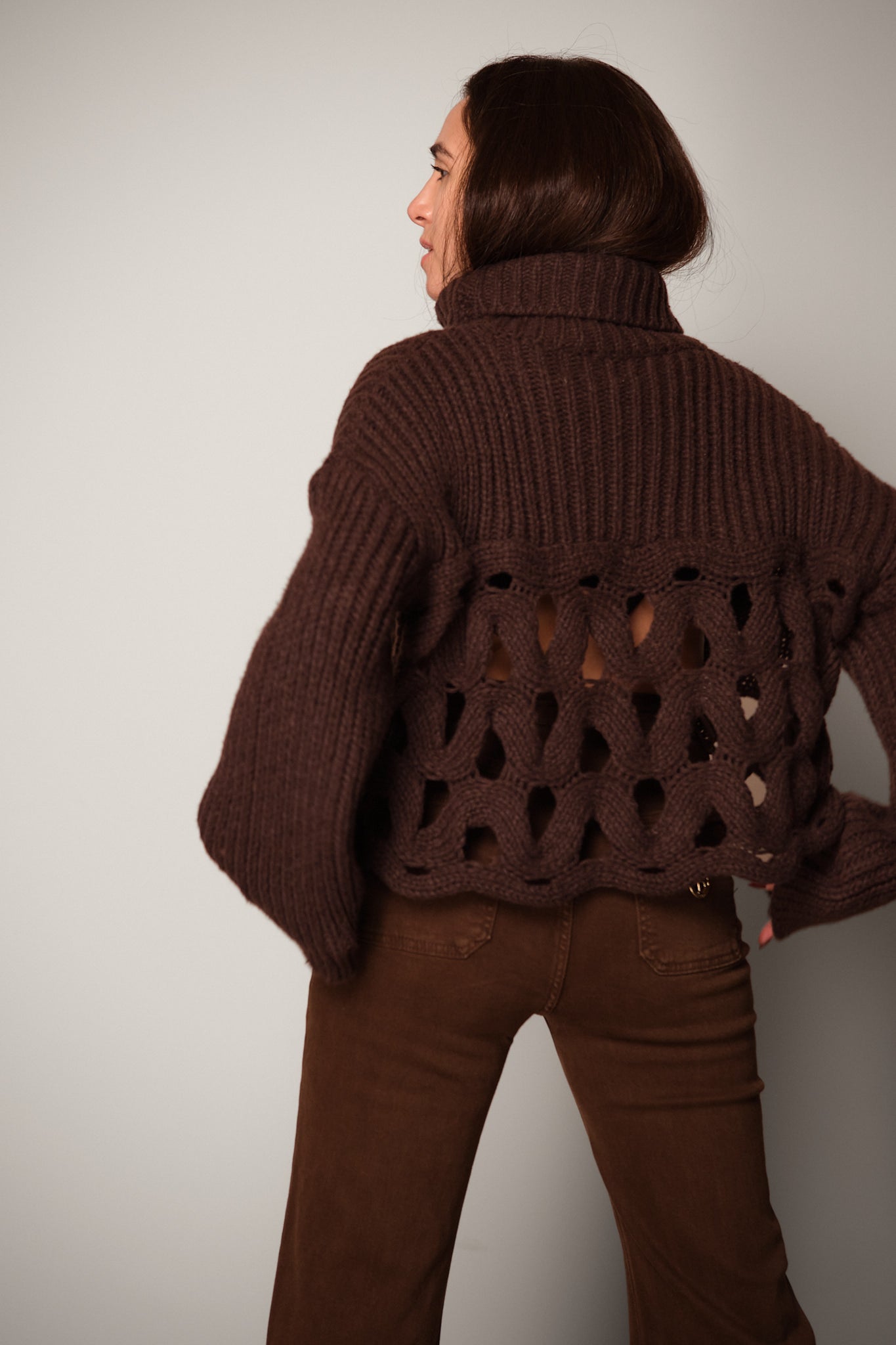 Chunky Cut-Out Knit Sweater