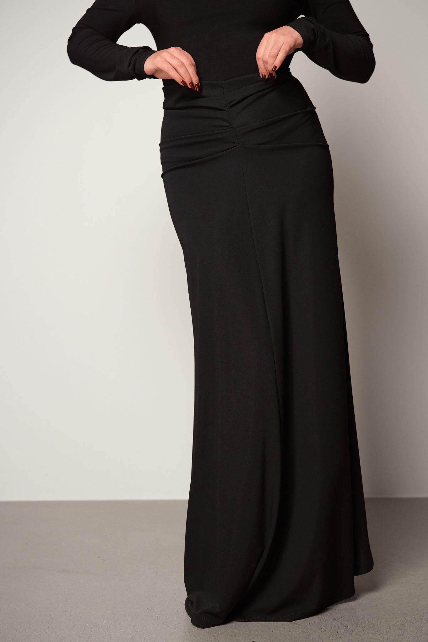 Draped Maxi Skirt