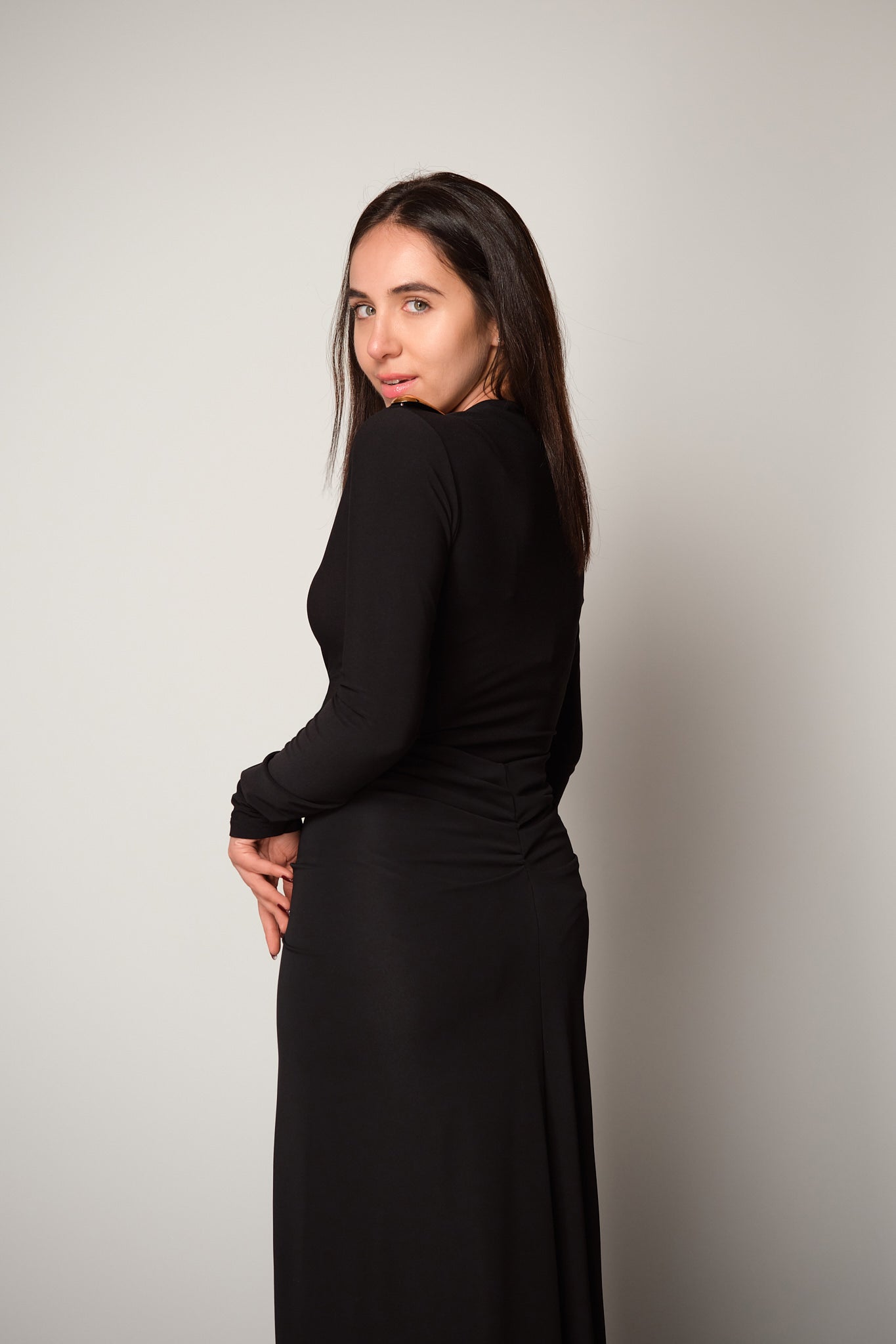 Draped Body with Gold Detailing