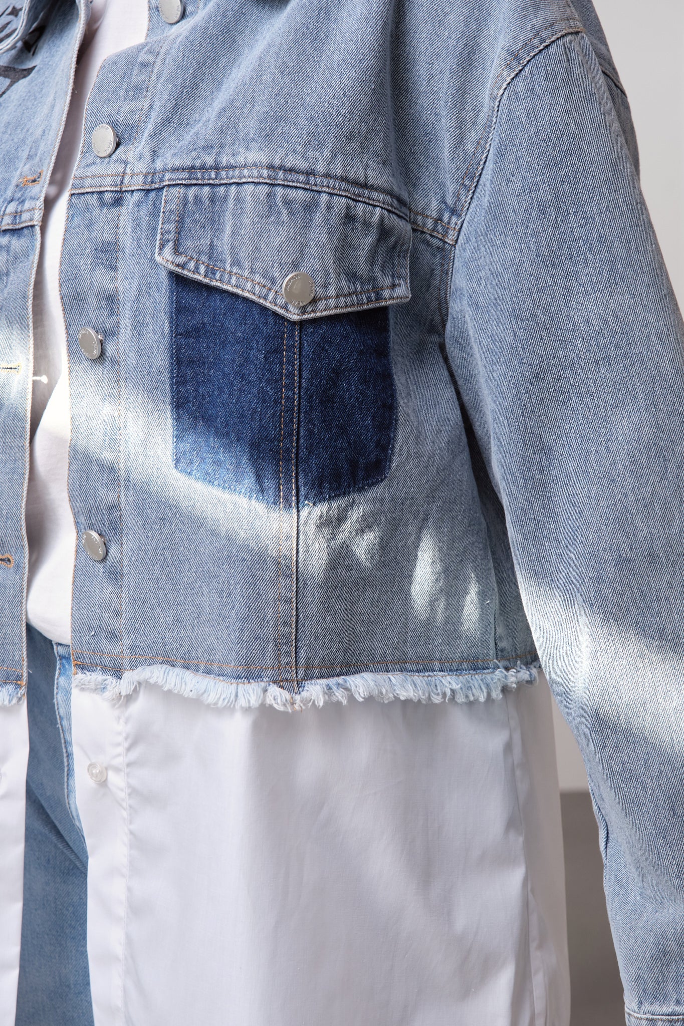 Denim & Shirt Panel Shirt