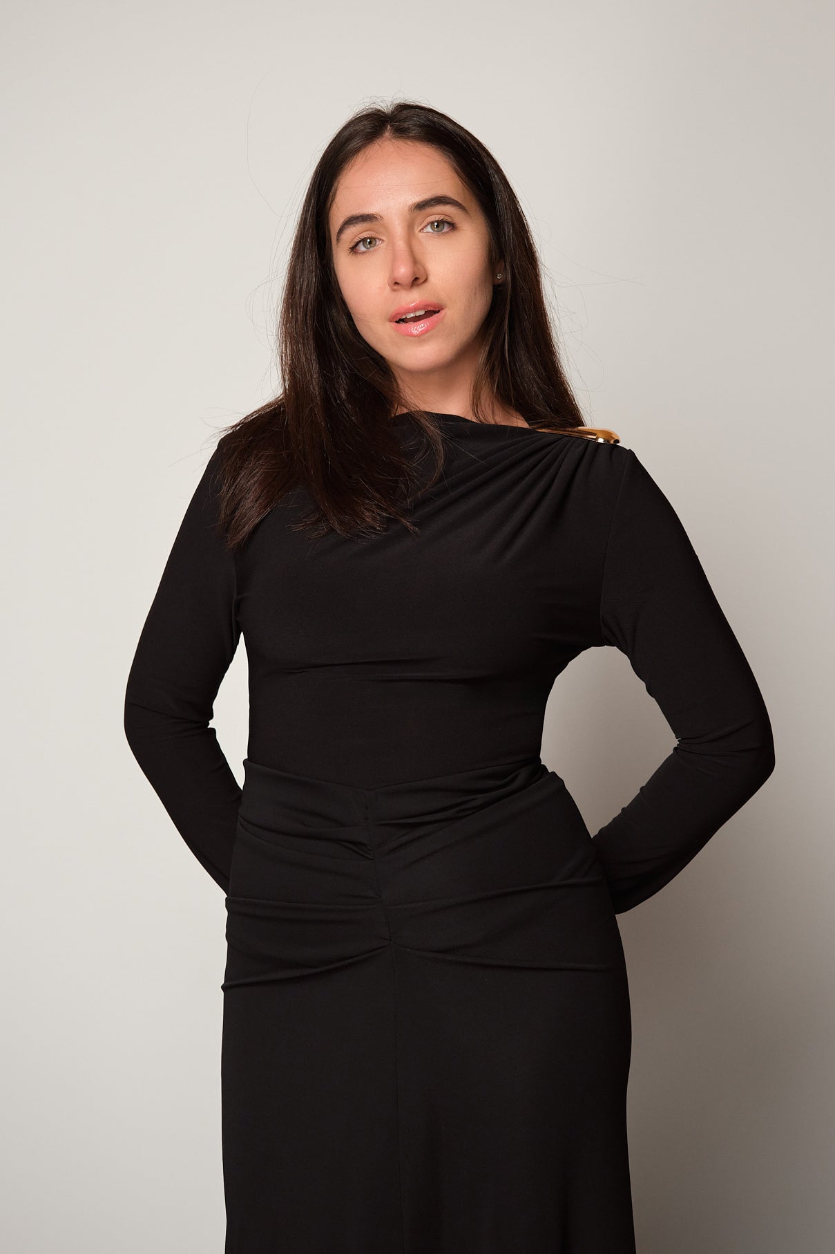 Draped Body with Gold Detailing