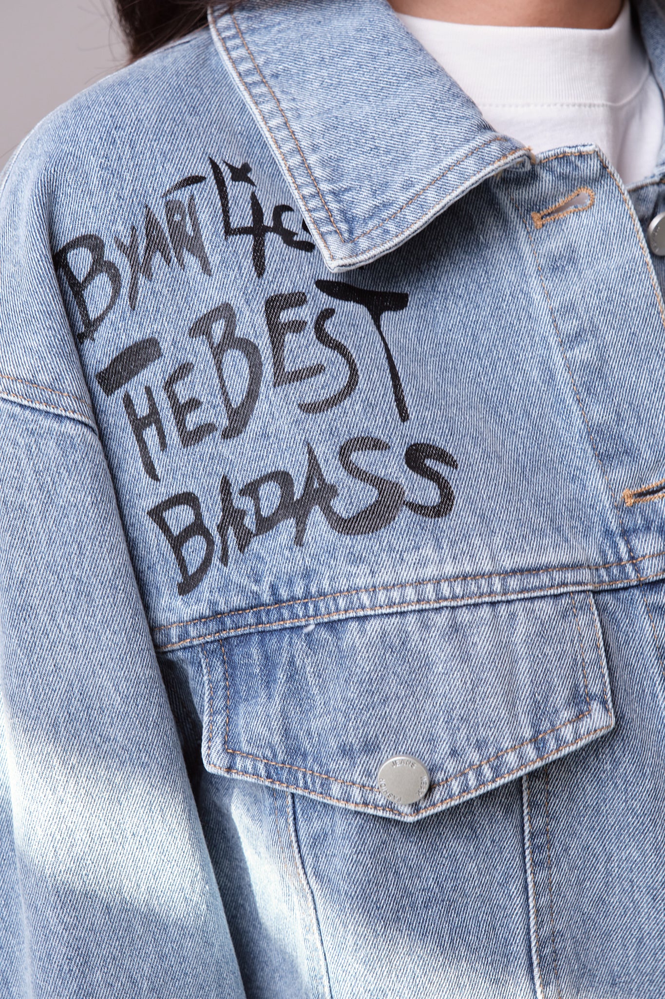 Denim & Shirt Panel Shirt