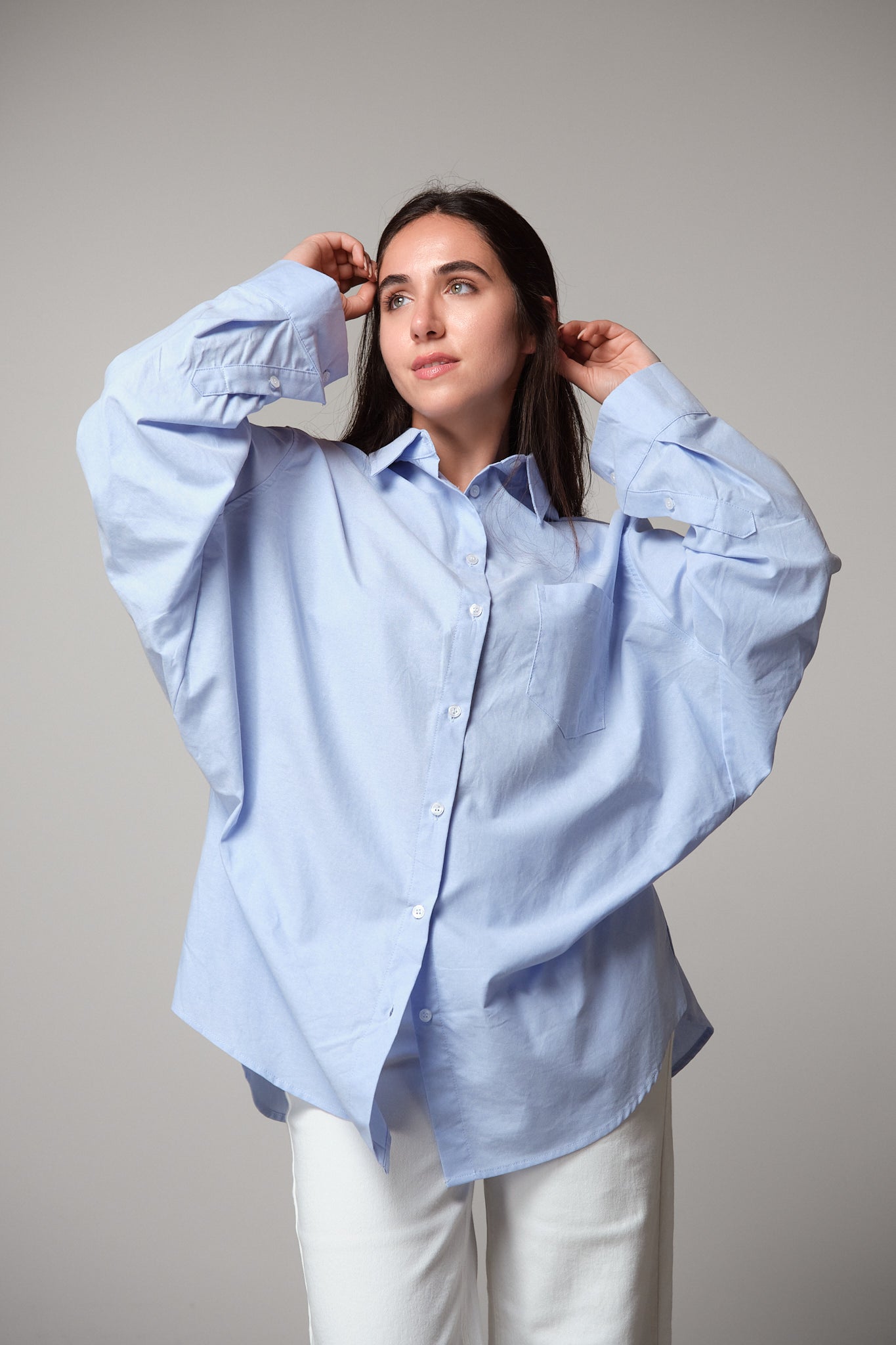Oversized Pleated Shirt