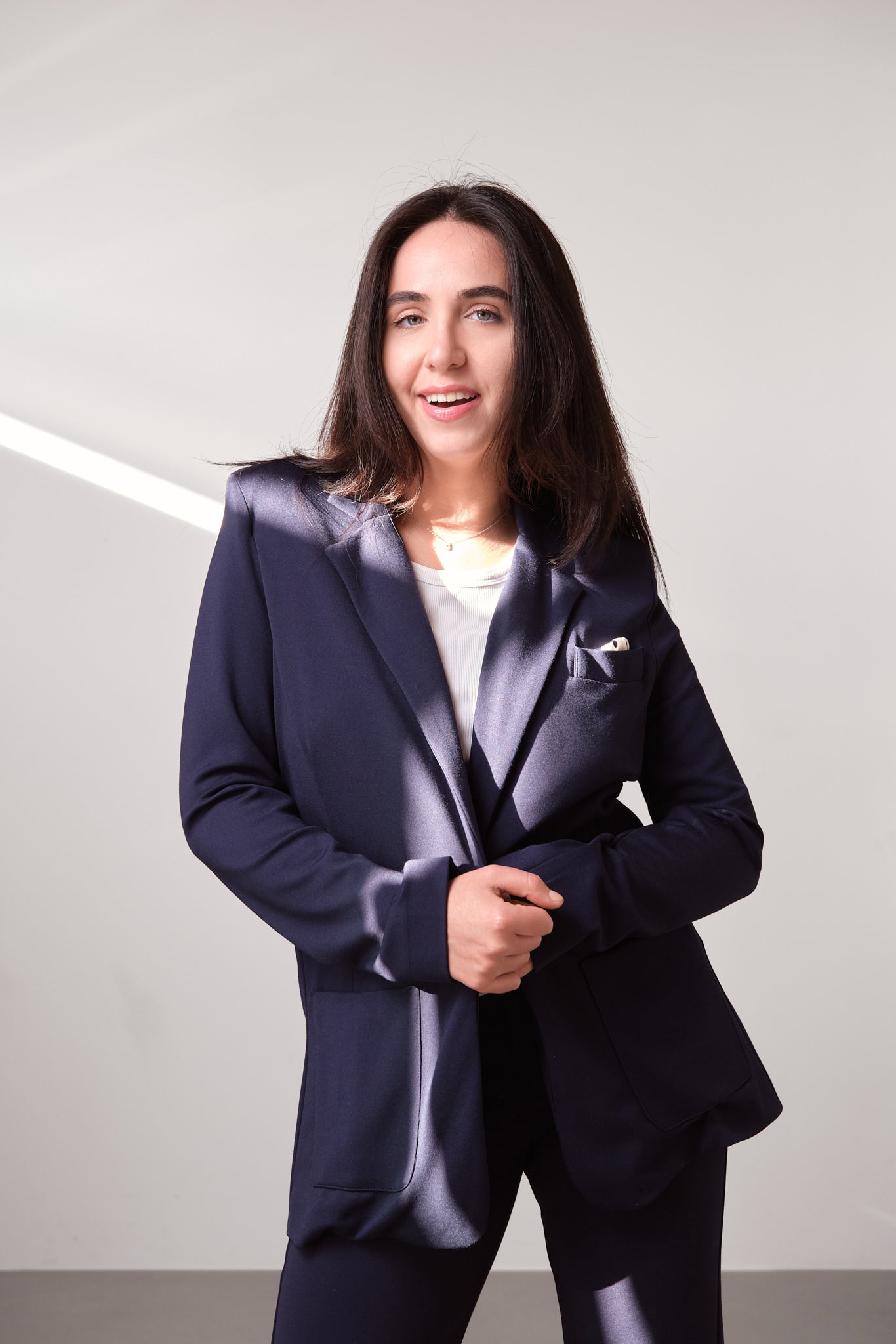 Navy Single-Breasted Blazer