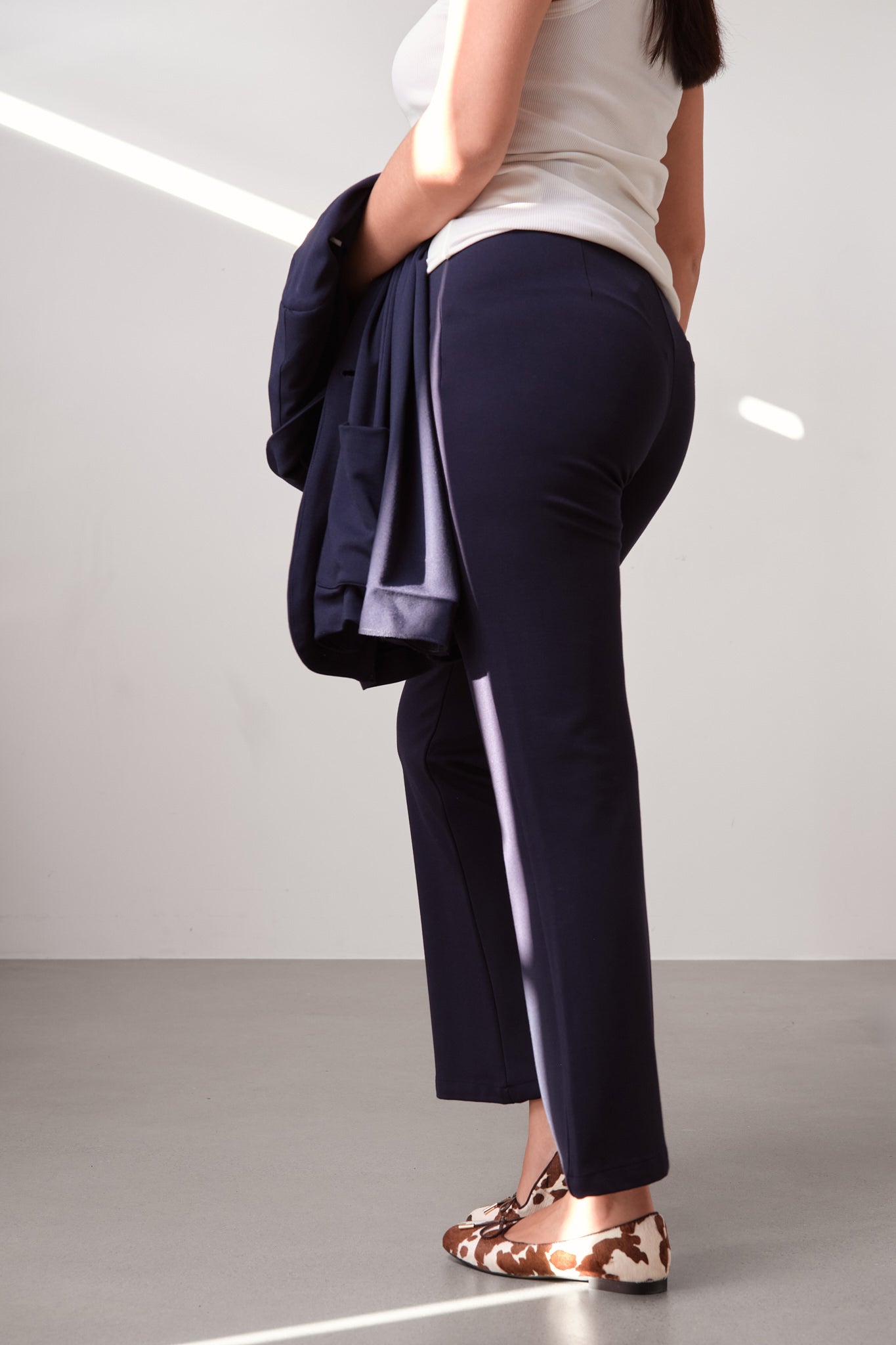 Navy Flared Trousers