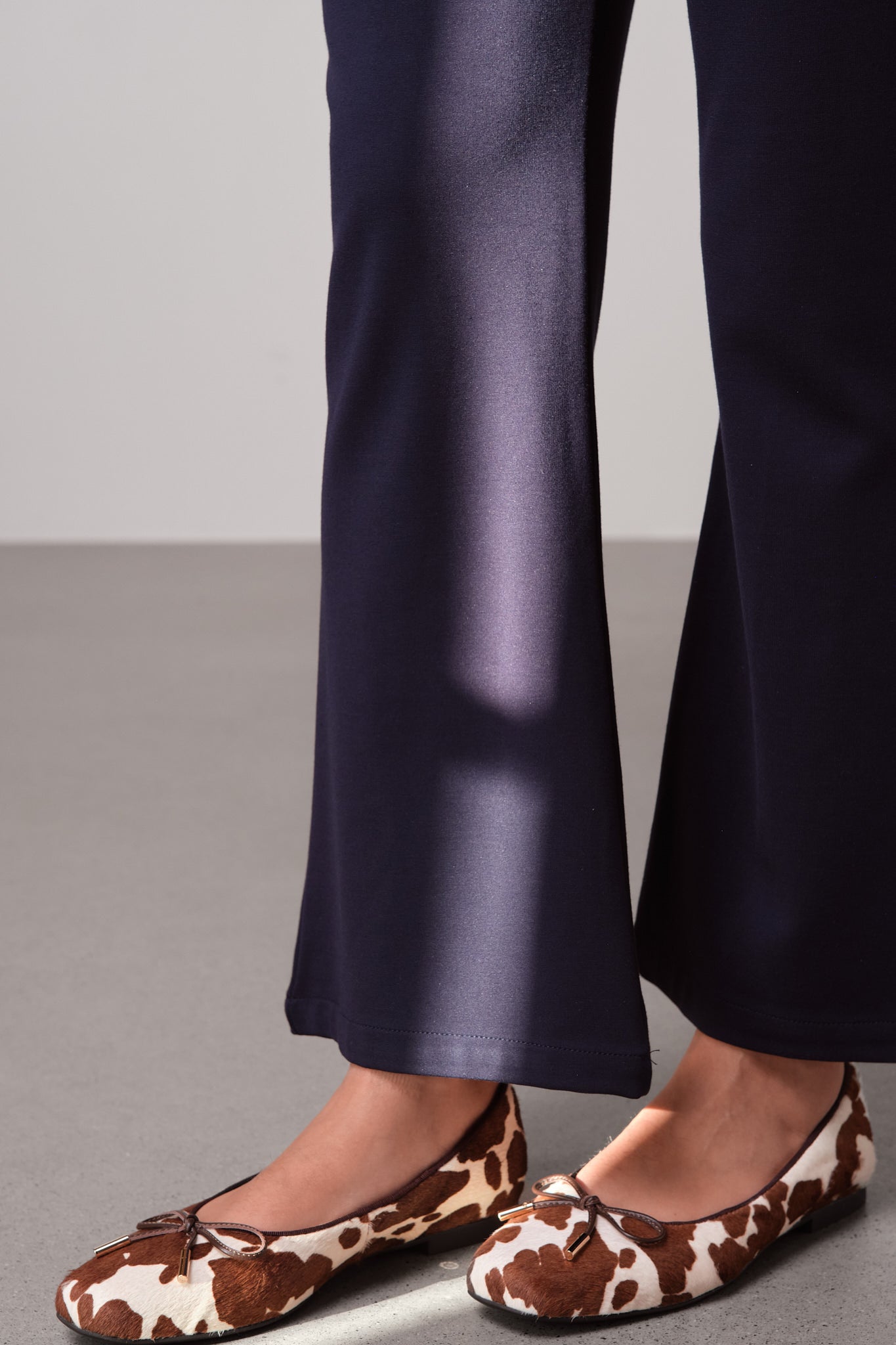 Navy Flared Trousers