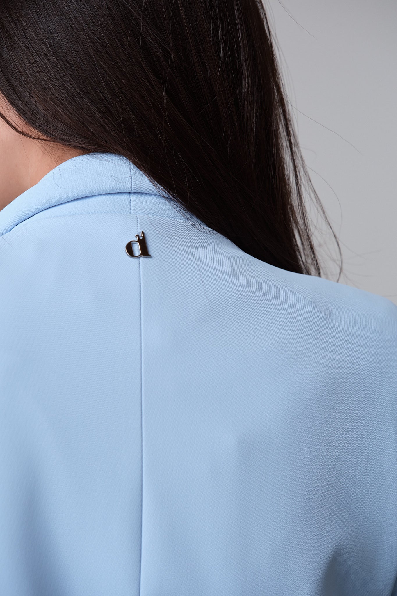 Baby Blue Single-Button Blazer