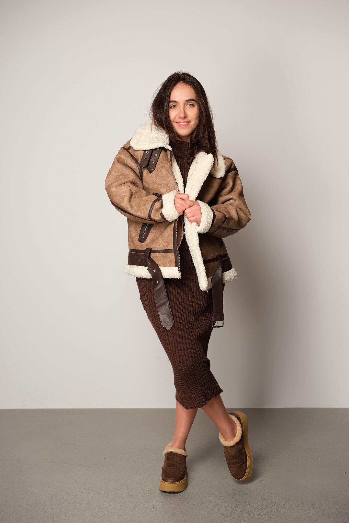 Knitted Dress with Vest