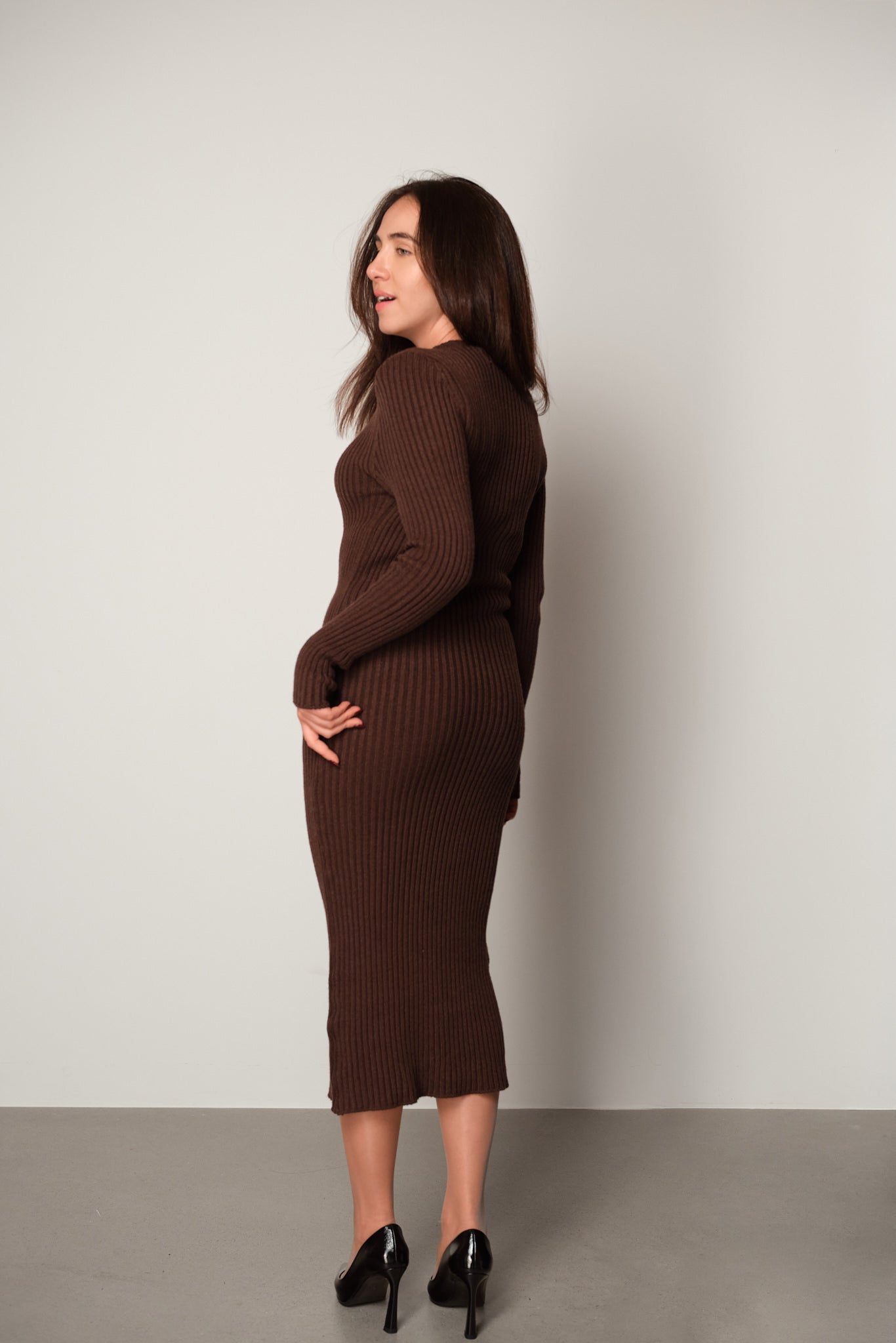 Knitted Dress with Vest