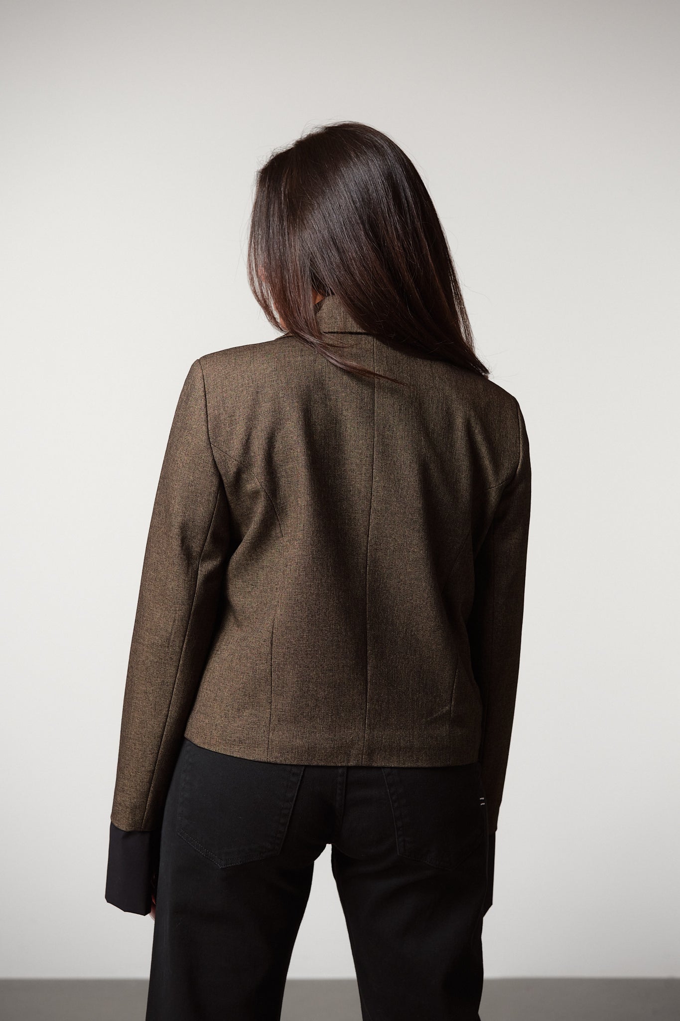 Boxy Blazer with Detachable Cuffs