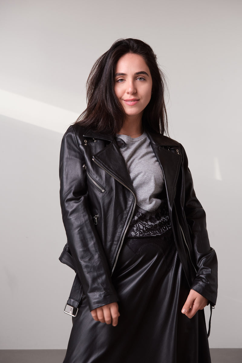 Black Leather Biker Jacket