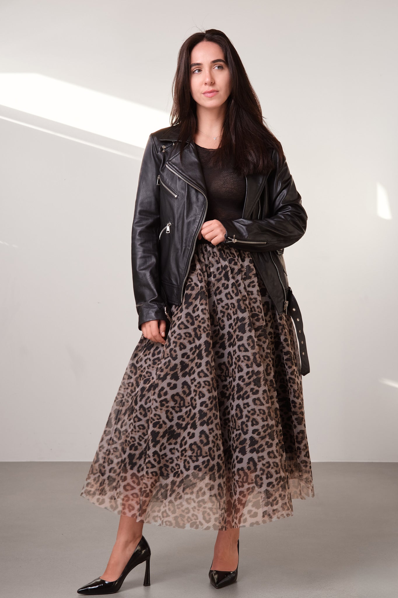 Leo Tulle Midi Skirt