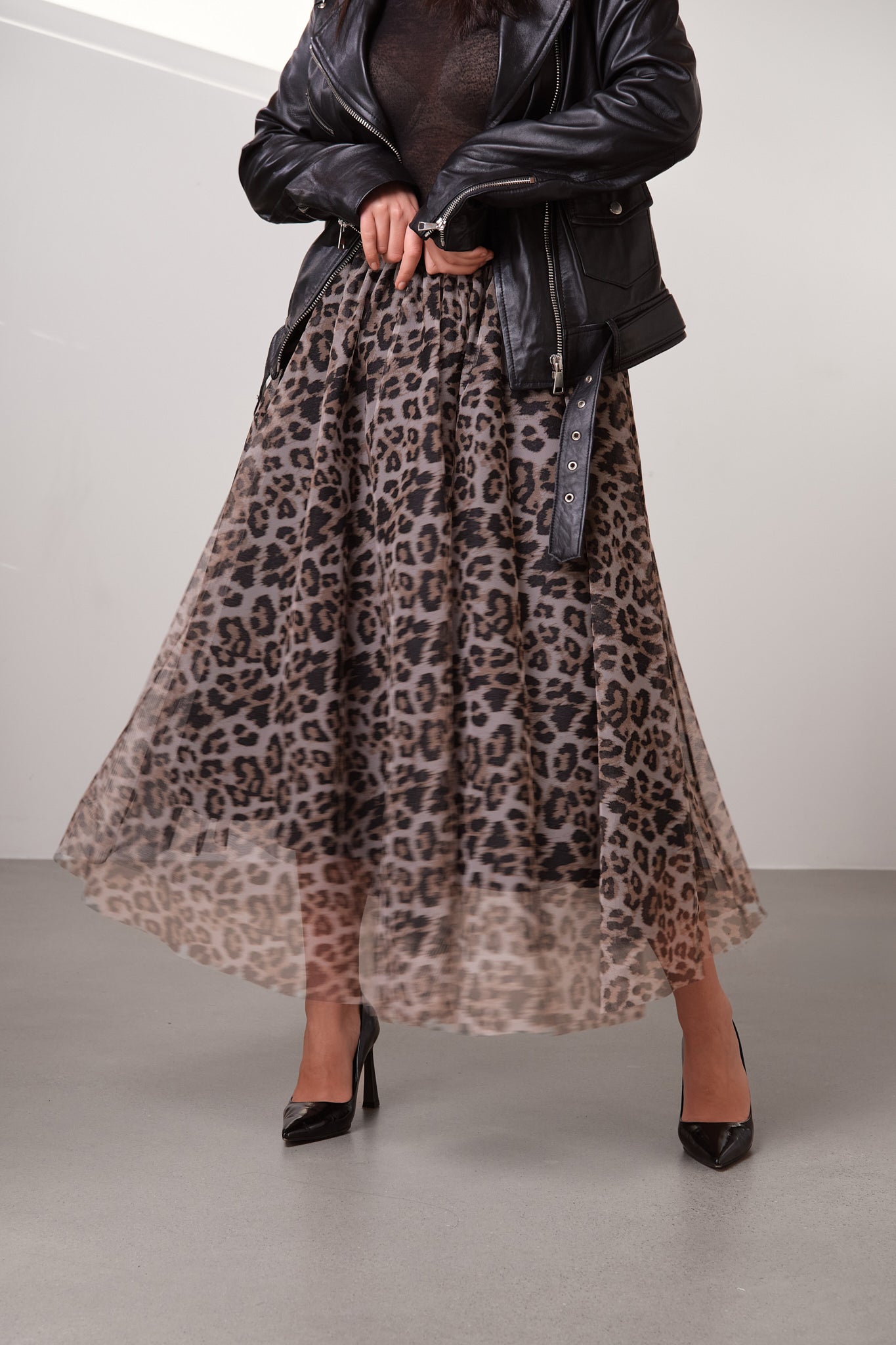 Leo Tulle Midi Skirt