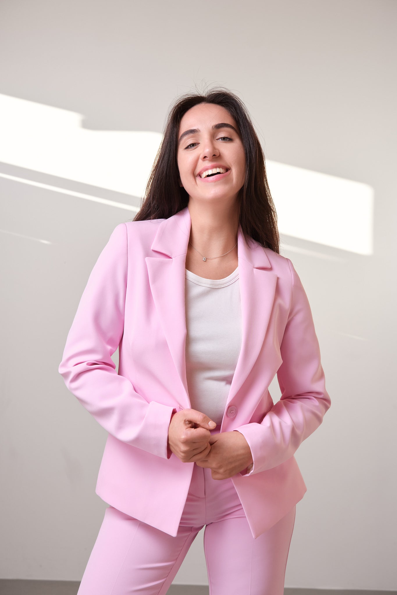 Pink Tailored Suit Set