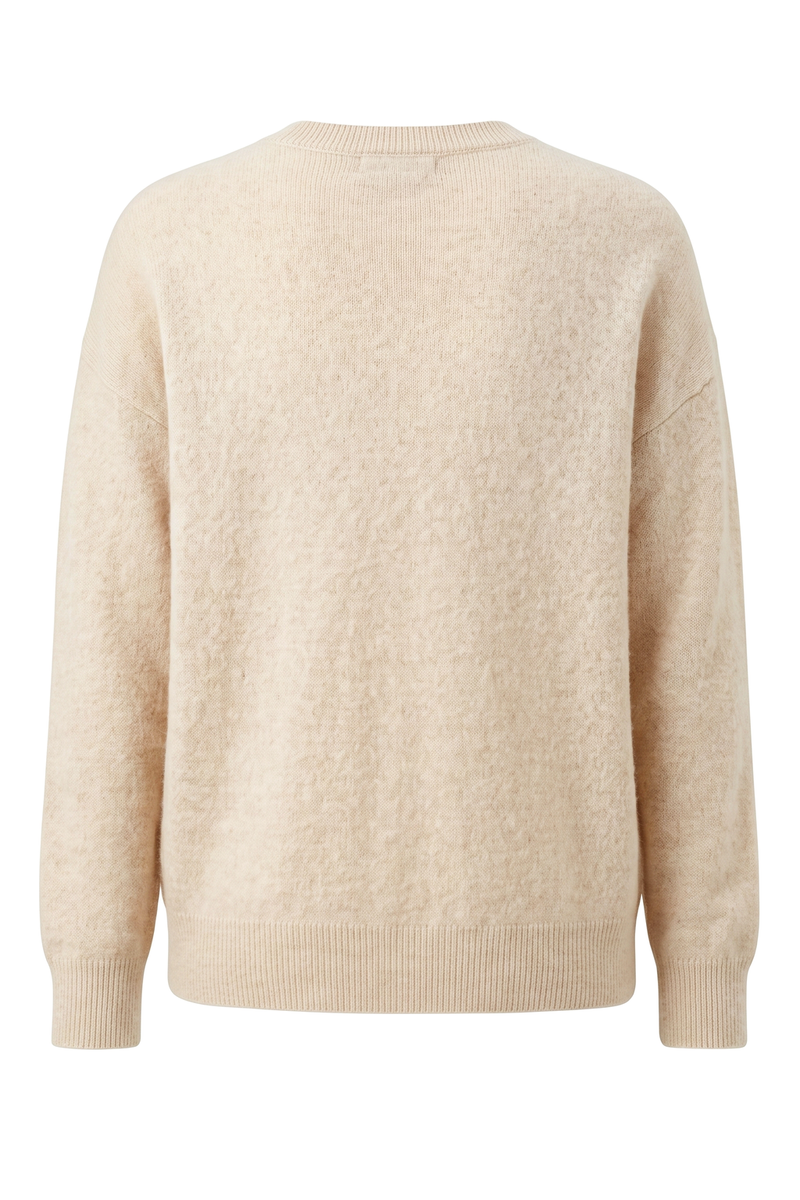 Luxe Wool, Silk & Cashmere Crew Neck Sweater