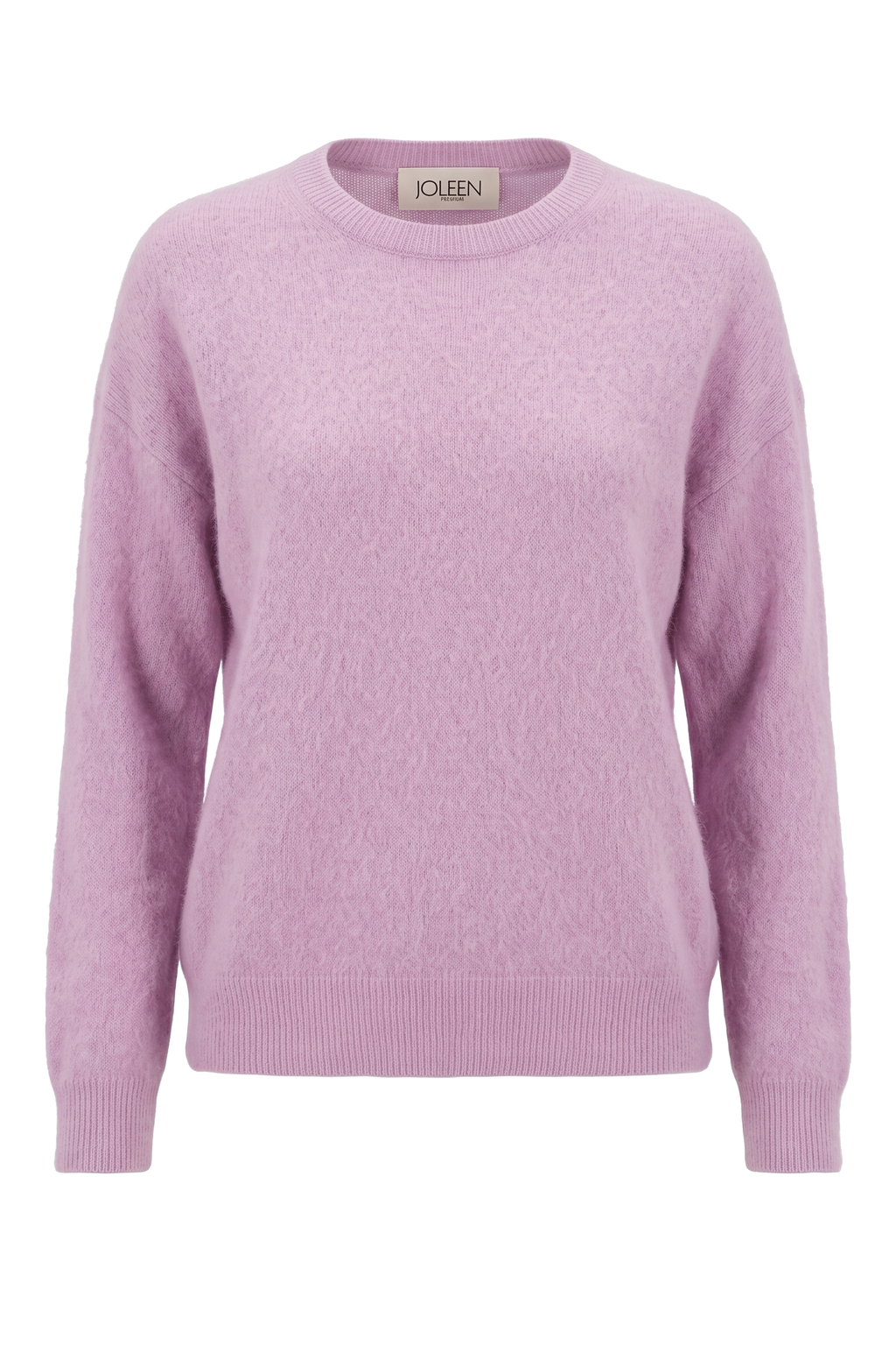 Luxe Wool, Silk & Cashmere Crew Neck Sweater Pink