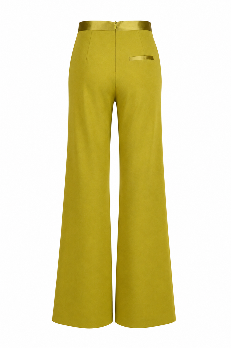 Olive Fluid Tailored Trousers